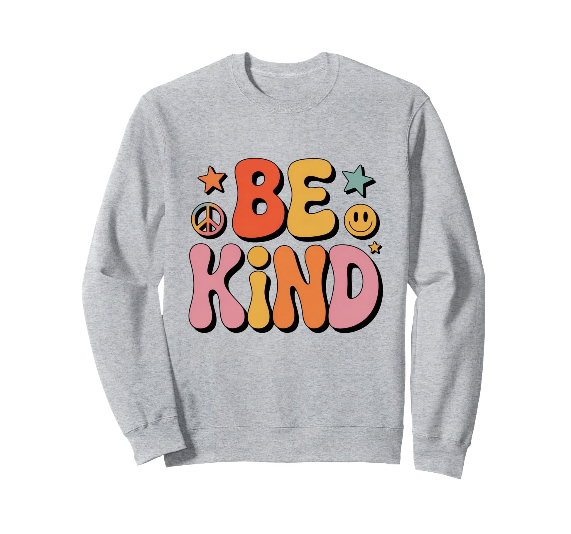 Be Kind 70S Groovy Rainbow Aesthetic Sweatshirt - Novelty Apparel Men Women - T-Shirt, Sweatshirt, Hoodie
