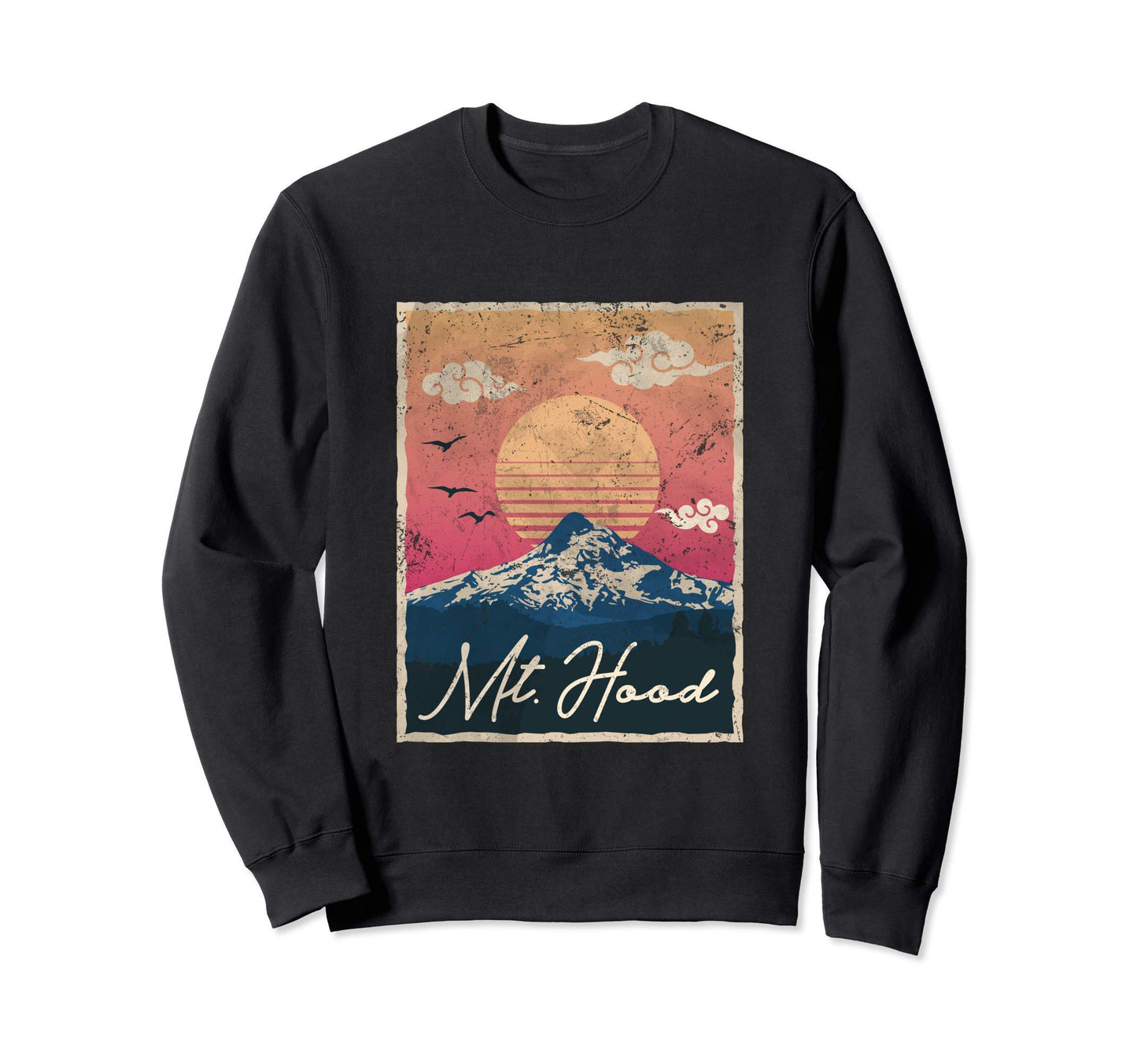 Oregon Mount Hood Mountain Sweatshirt - Custom Art Print for Adults - T-Shirt, Sweatshirt, Hoodie
