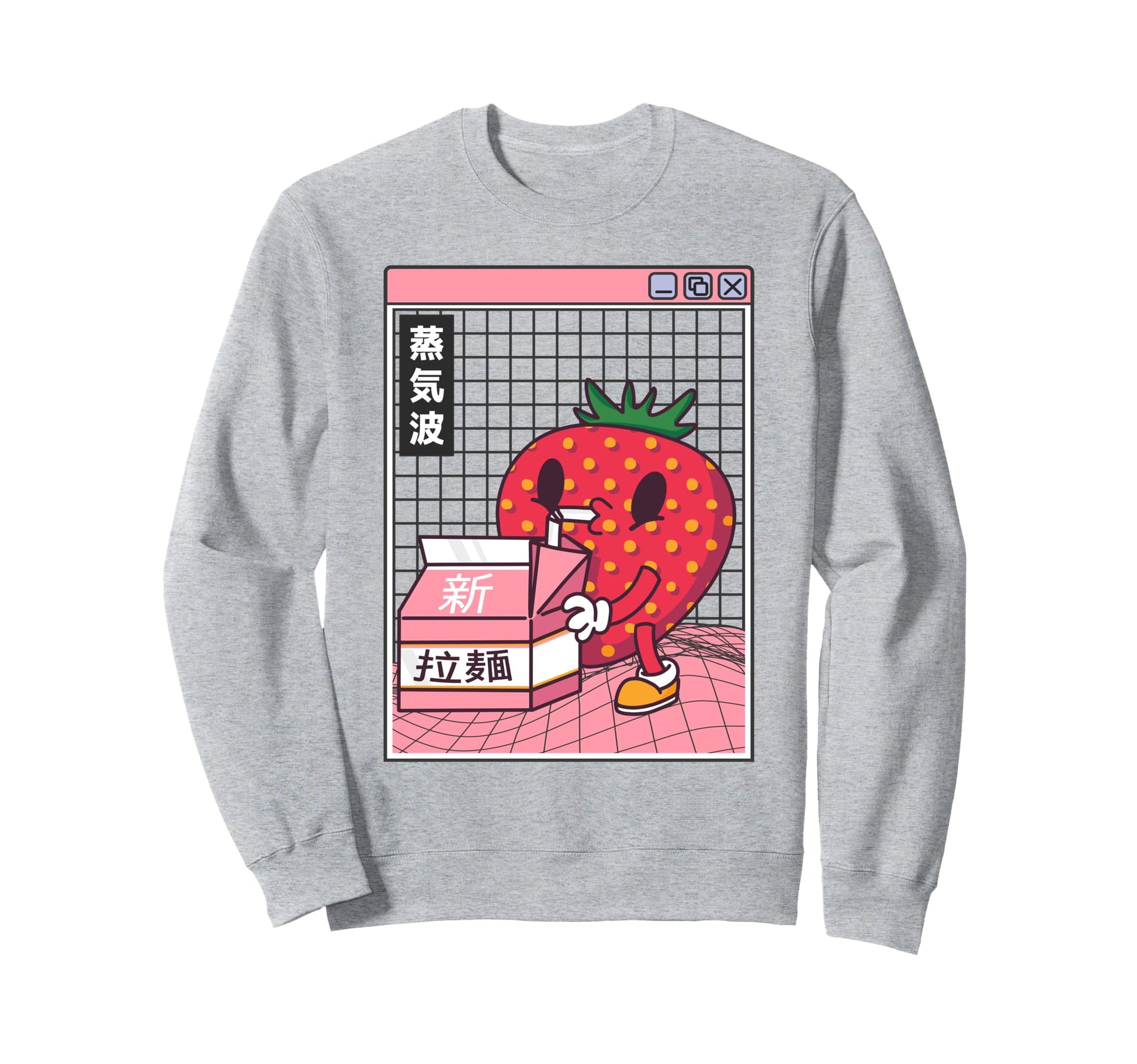 Strawberry Milk Digital Japan Otaku Sweatshirt - Aesthetic Graphic Unisex - T-Shirt, Sweatshirt, Hoodie