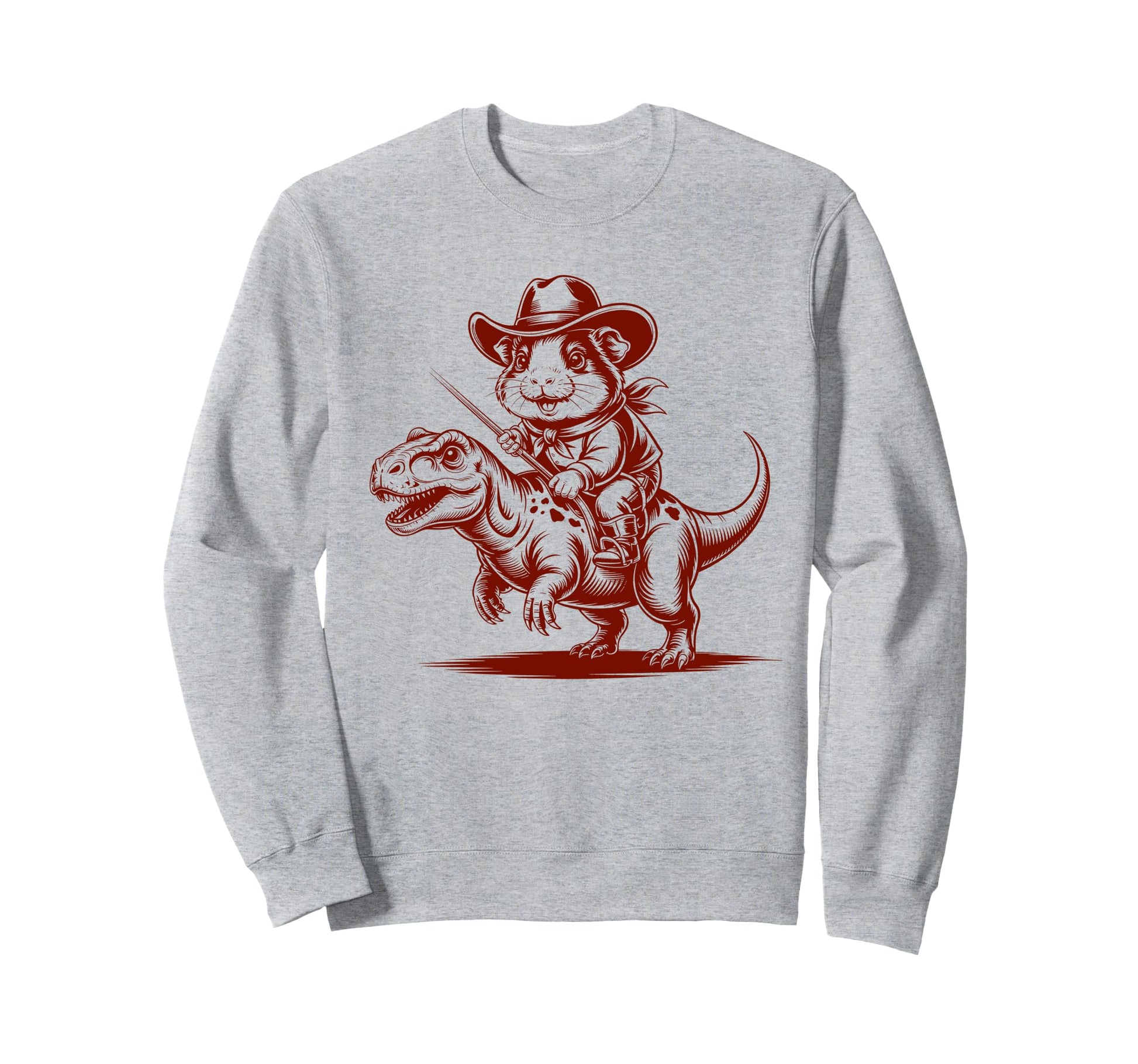 Guinea Pig Cowboy Dinosaur Sweatshirt - Custom Art Print for Adults - T-Shirt, Sweatshirt, Hoodie