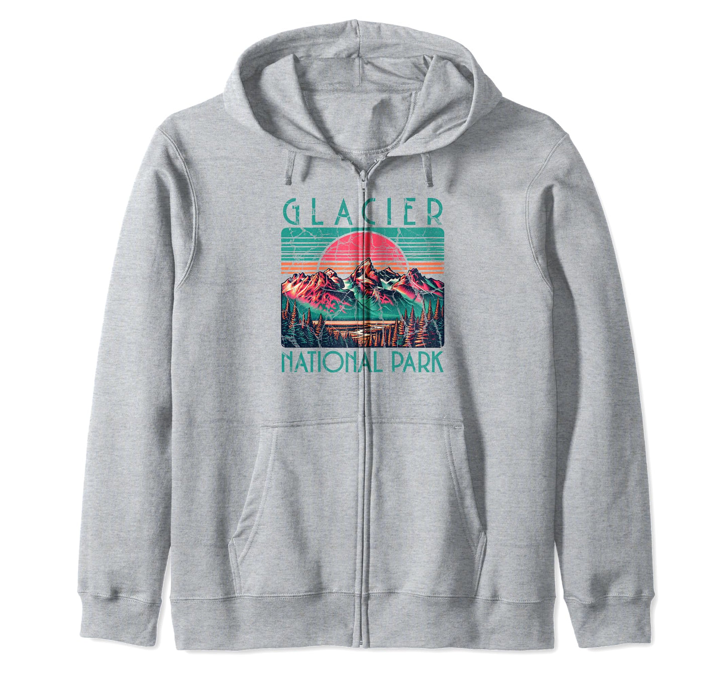 Glacier National Park Montana Usa Sweatshirt - Unique Graphic Unisex - T-Shirt, Sweatshirt, Hoodie