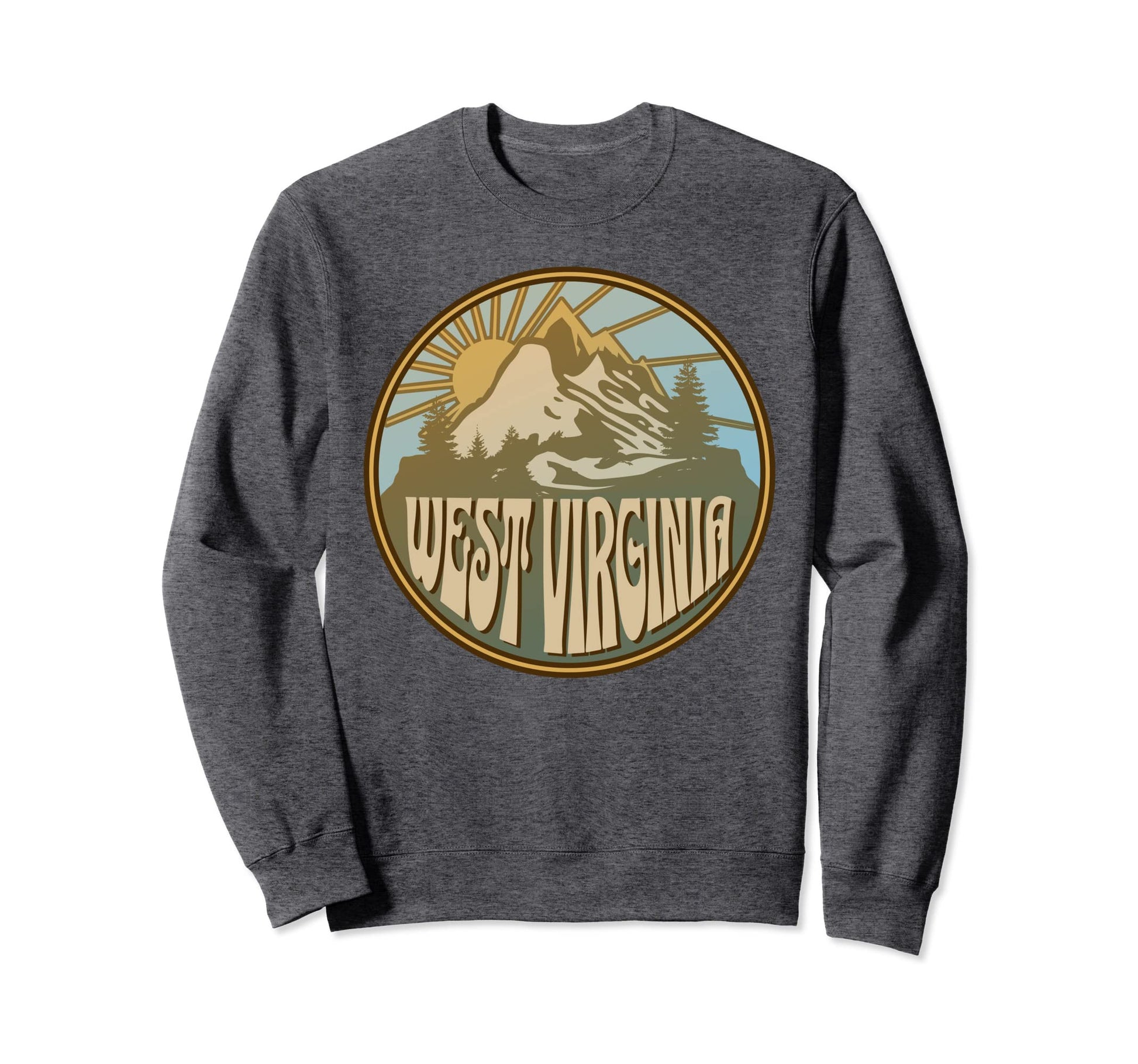 West Virginia Nature Mountains Hiking Sweatshirt - Minimalist Print Unisex - T-Shirt, Sweatshirt, Hoodie