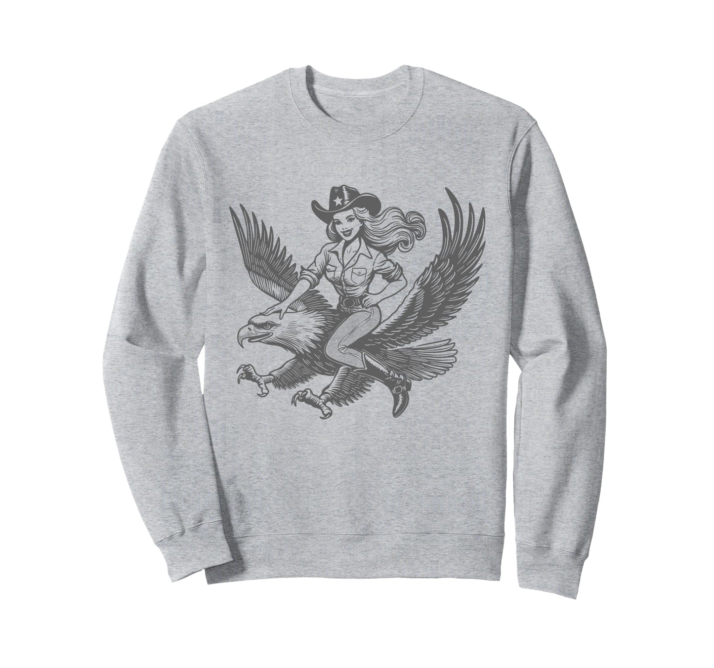 Funny Western Cowboy Cowgirl Sweatshirt - Aesthetic Graphic for Adults - T-Shirt, Sweatshirt, Hoodie