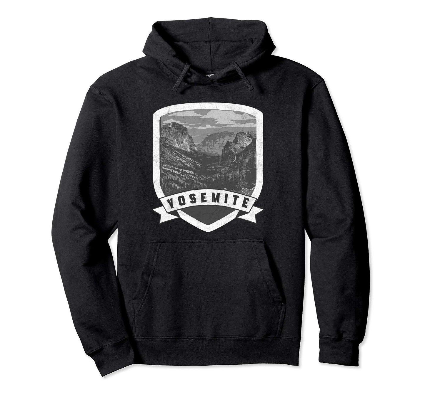 Yosemite National Park Valley Black Hoodie - Novelty Apparel Men Women - T-Shirt, Sweatshirt, Hoodie