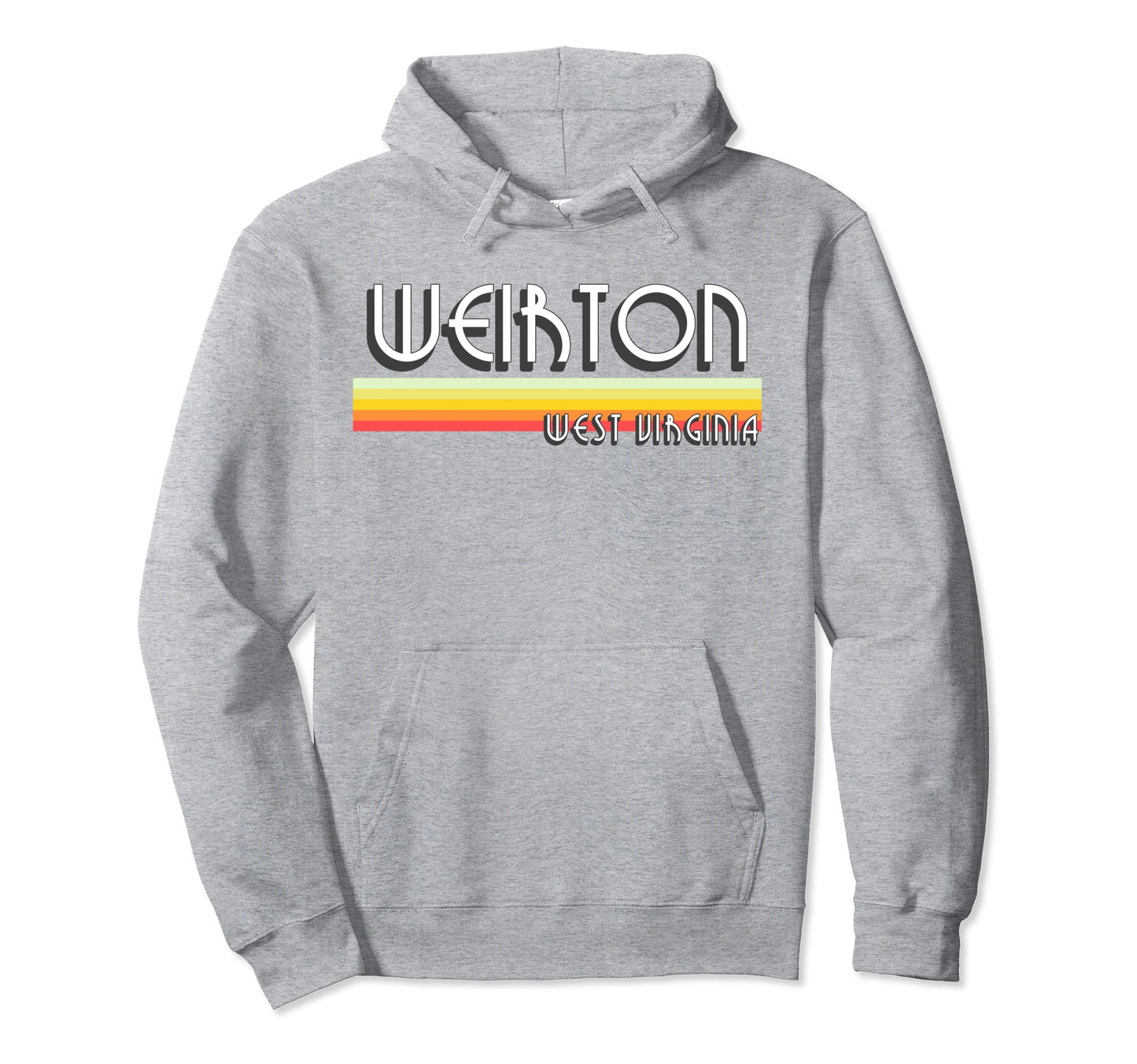 Weirton West Virginia Wv Lines Hoodie - Casual Everyday Wear Unisex - T-Shirt, Sweatshirt, Hoodie