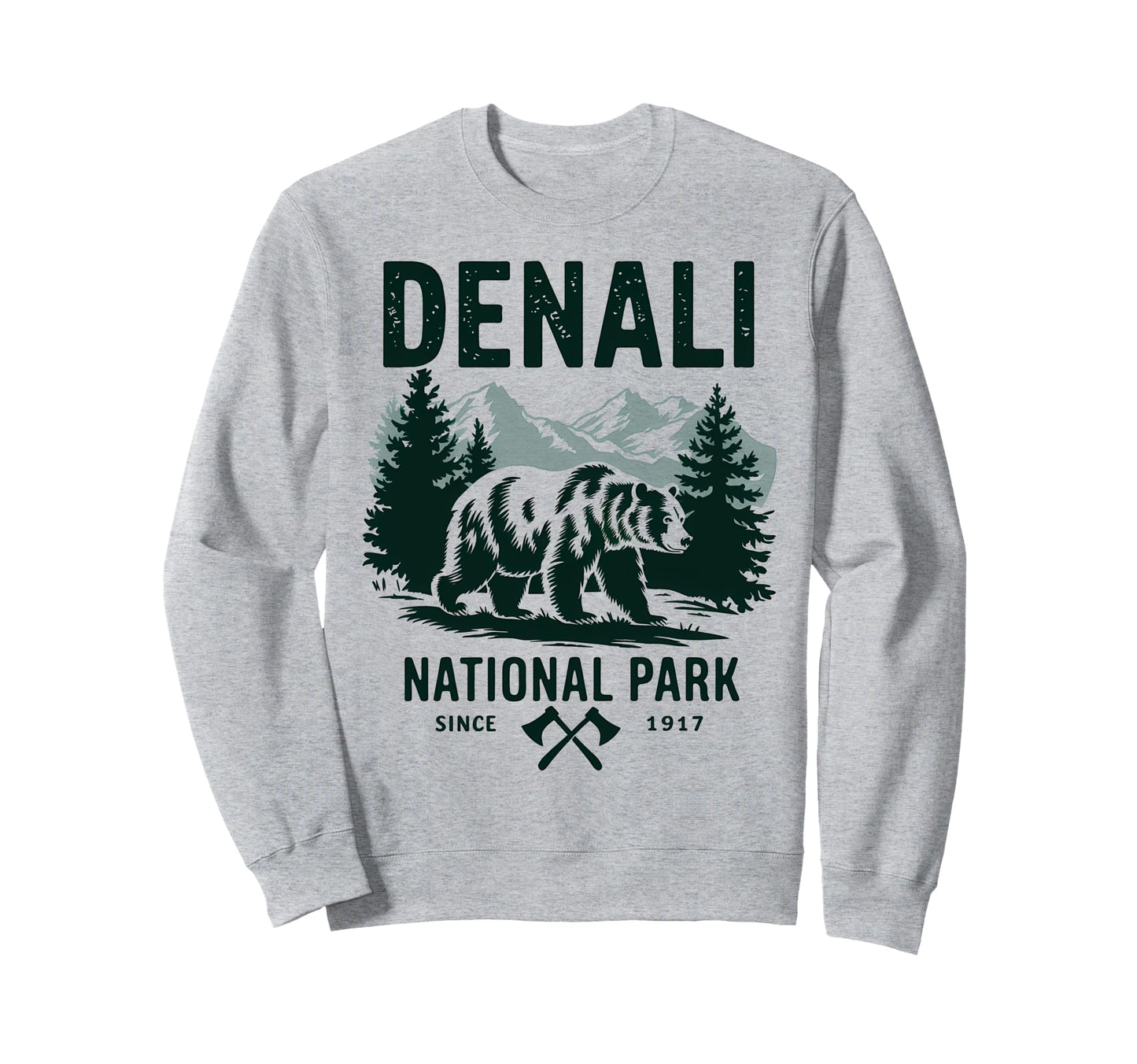 Denali Est 1917 Alaska National Sweatshirt - Streetwear Style for Adults - T-Shirt, Sweatshirt, Hoodie