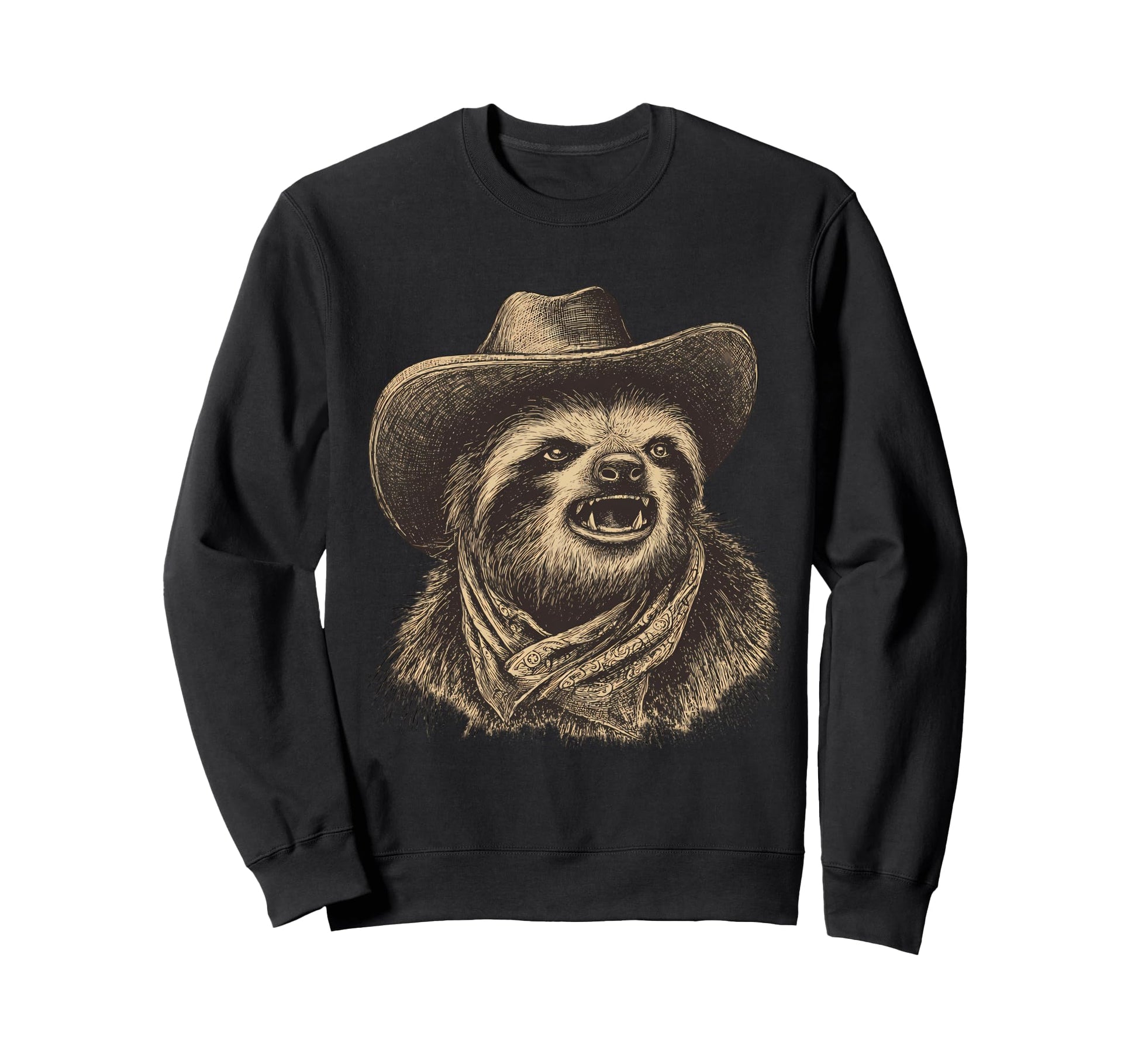 Country Cowboy Sloth Rodeo Cowgirl Sweatshirt - Trendy Graphic for Adults - T-Shirt, Sweatshirt, Hoodie