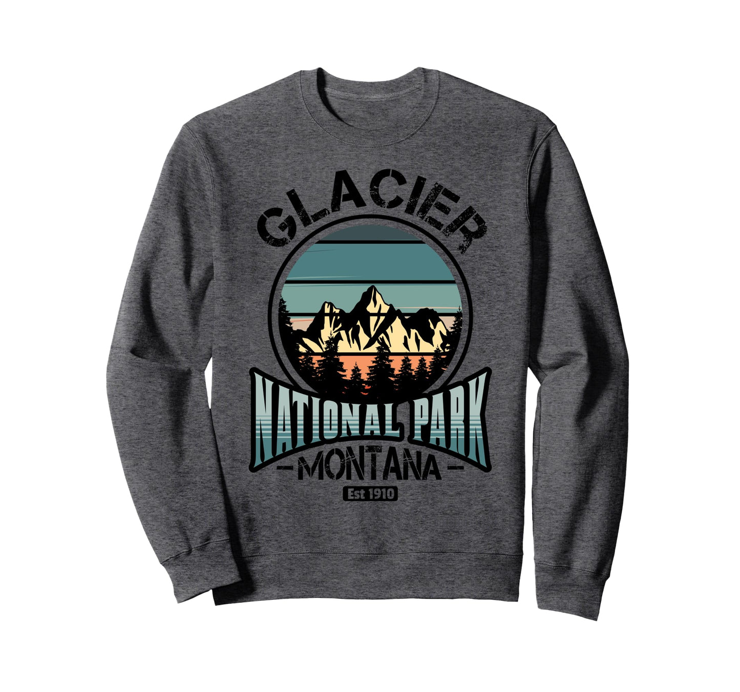 Glacier National Park Montana 1910 Sweatshirt - Unique Graphic Men Women - T-Shirt, Sweatshirt, Hoodie