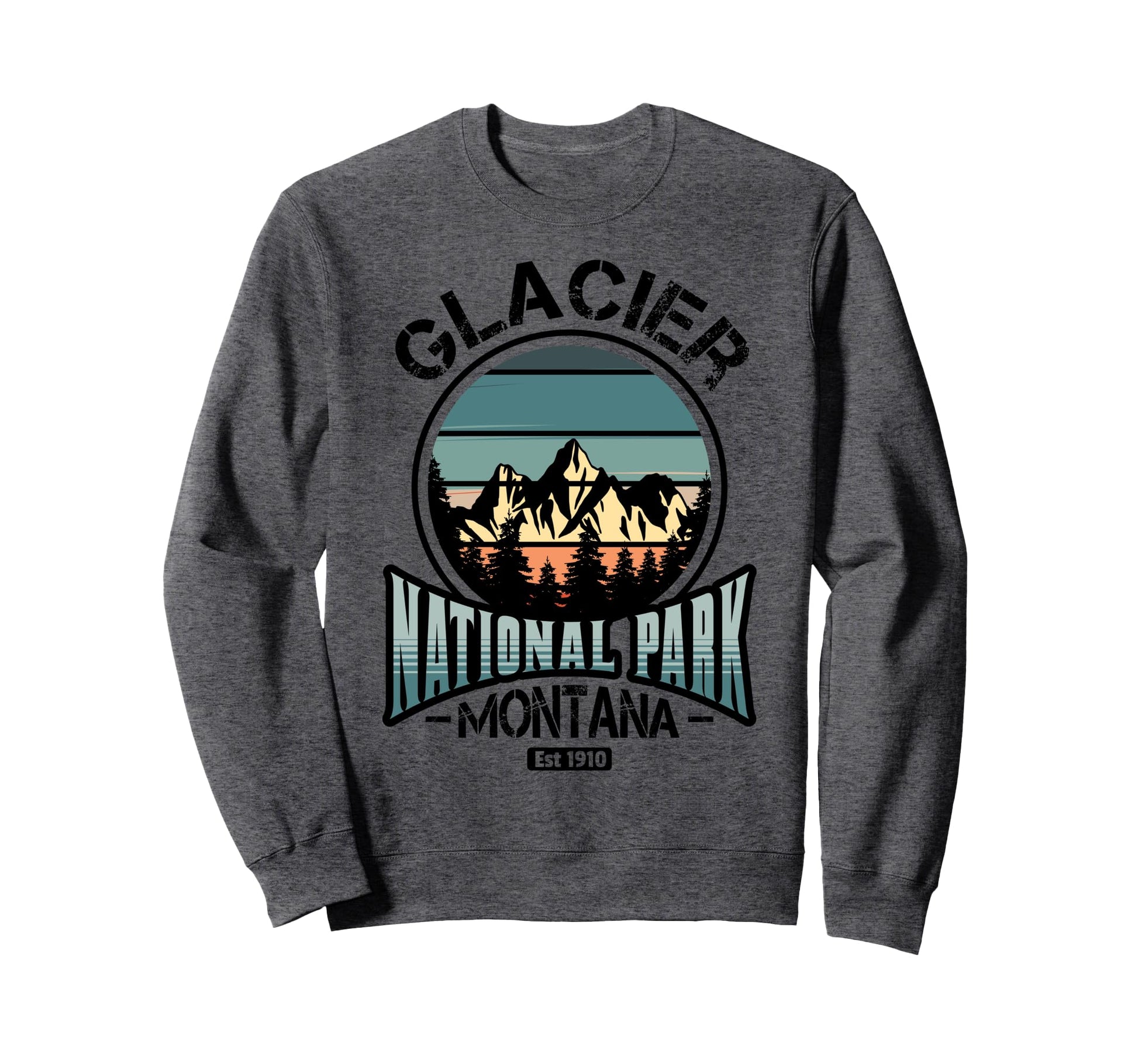 Glacier National Park Montana 1910 Sweatshirt - Unique Graphic Men Women - T-Shirt, Sweatshirt, Hoodie