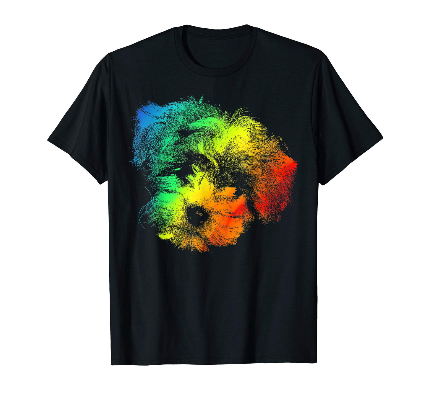 Shih Tzu Colorful Rainbow T-Shirt - Novelty Apparel Unisex - T-Shirt, Sweatshirt, Hoodie