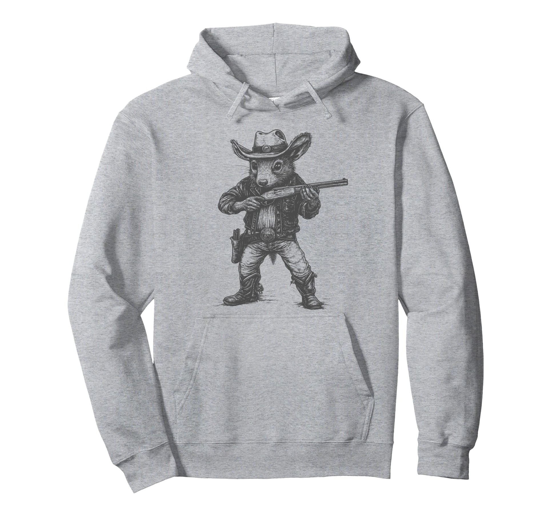 Opossum Cowboy Hat Funny Western Possum Hoodie - Unique Graphic for Adults - T-Shirt, Sweatshirt, Hoodie