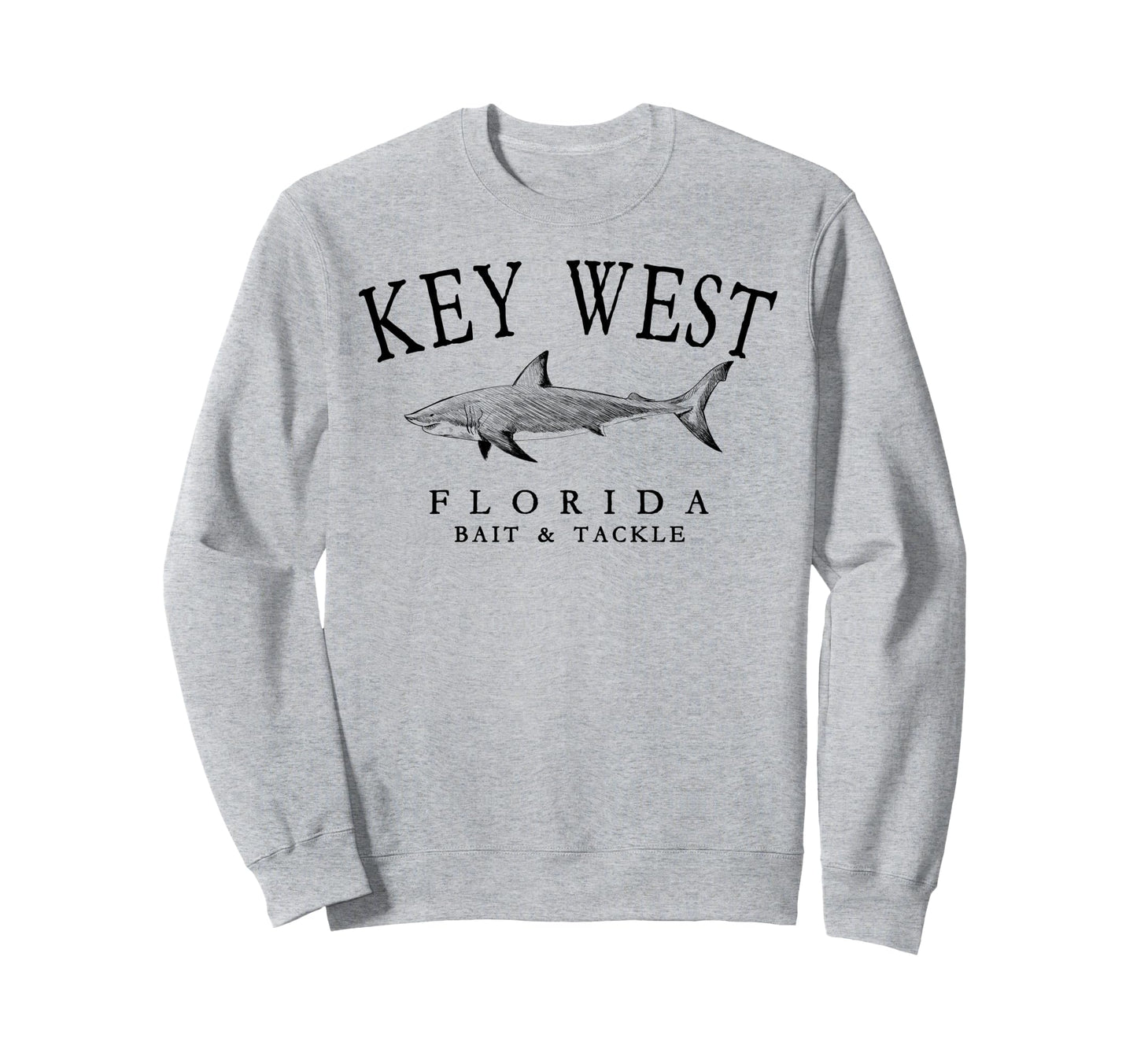 Key West Florida Shark Arched Sweatshirt - Minimalist Print Men Women - T-Shirt, Sweatshirt, Hoodie