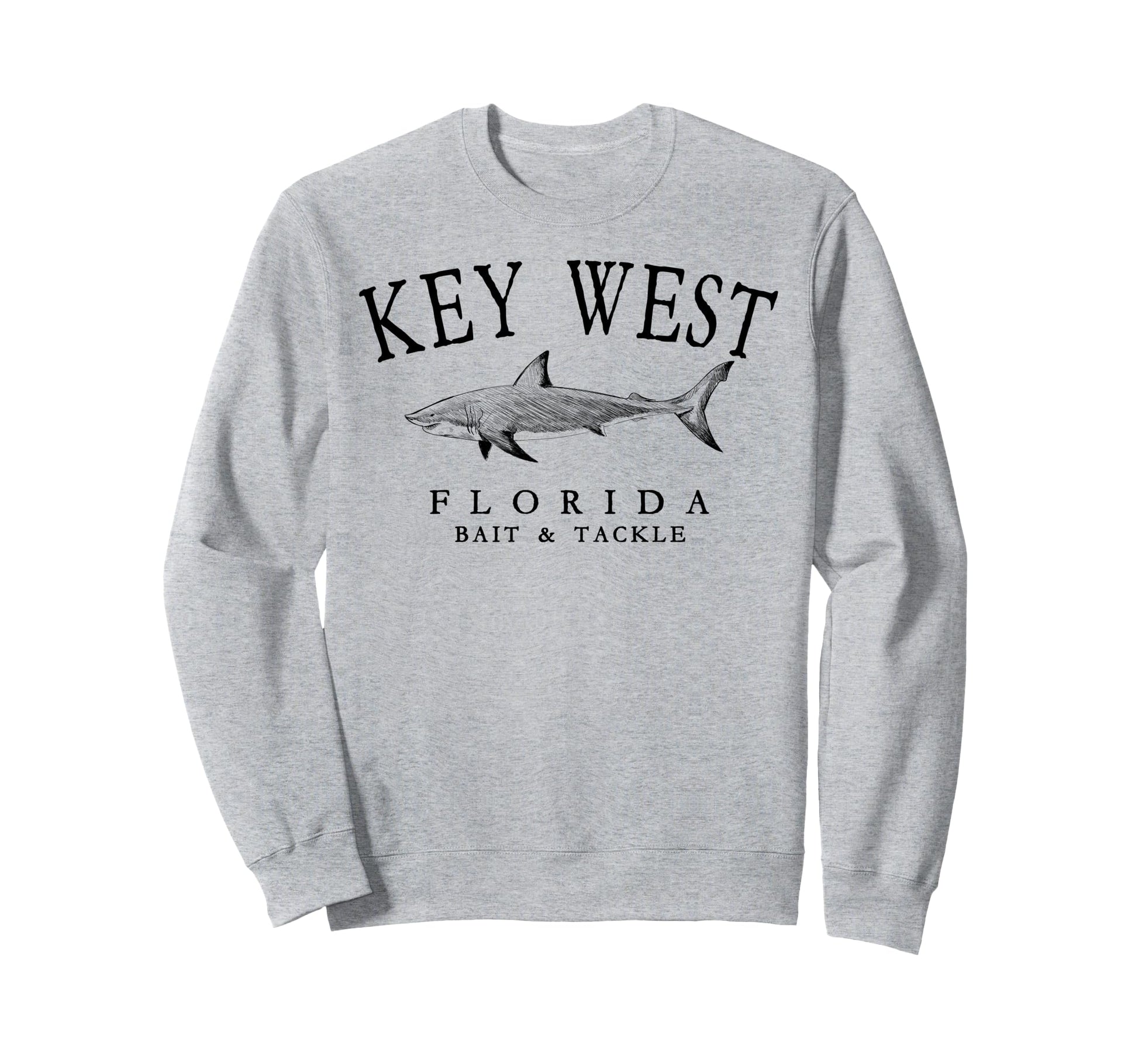 Key West Florida Shark Arched Sweatshirt - Minimalist Print Men Women - T-Shirt, Sweatshirt, Hoodie