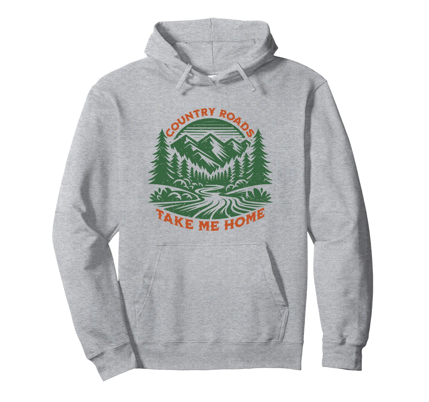 Country Roads Take Me Home Cowboy Hoodie - Graphic Print for Adults - T-Shirt, Sweatshirt, Hoodie