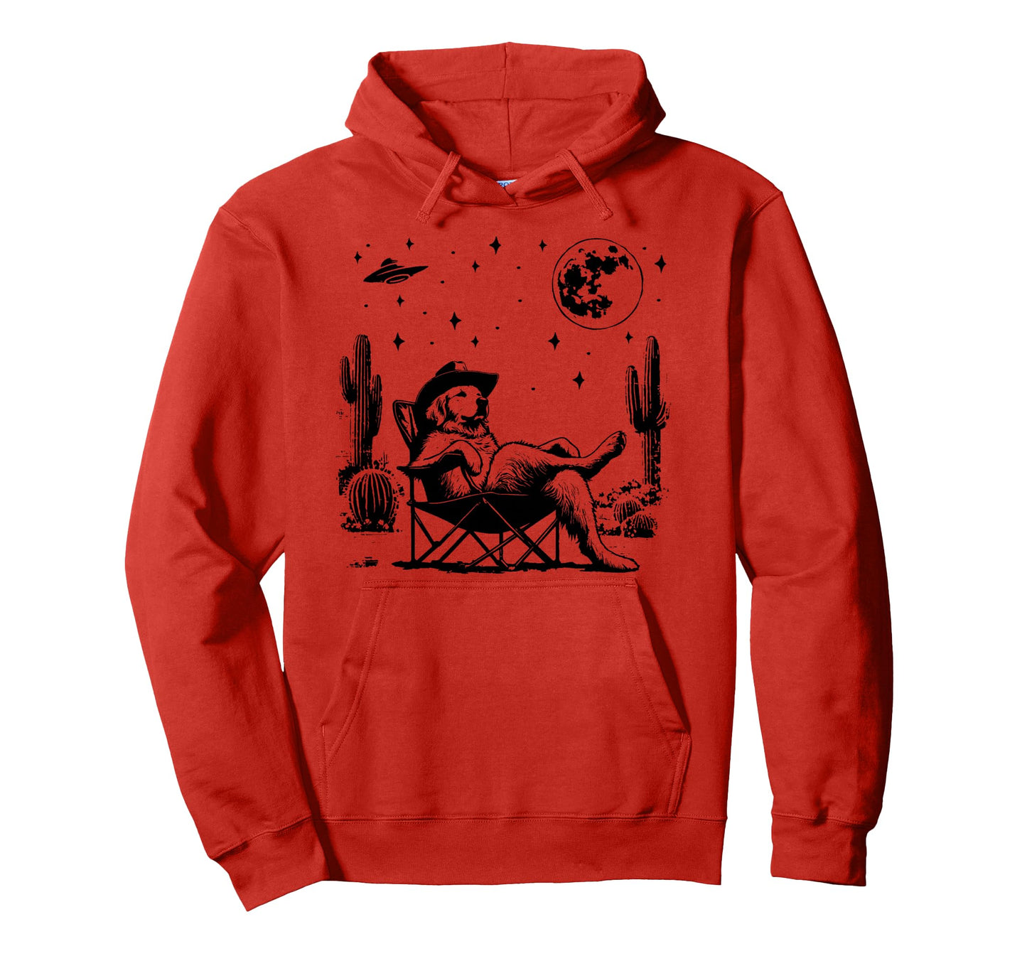 Golden Retriever Ufo 90S Western Hoodie - Streetwear Style Men Women - T-Shirt, Sweatshirt, Hoodie
