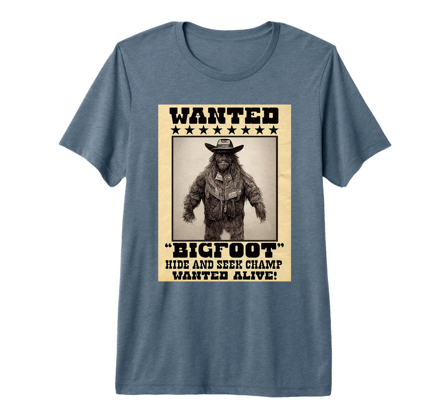 Bigfoot Sasquatch Wanted Funny T-Shirt - Aesthetic Graphic Men Women - T-Shirt, Sweatshirt, Hoodie