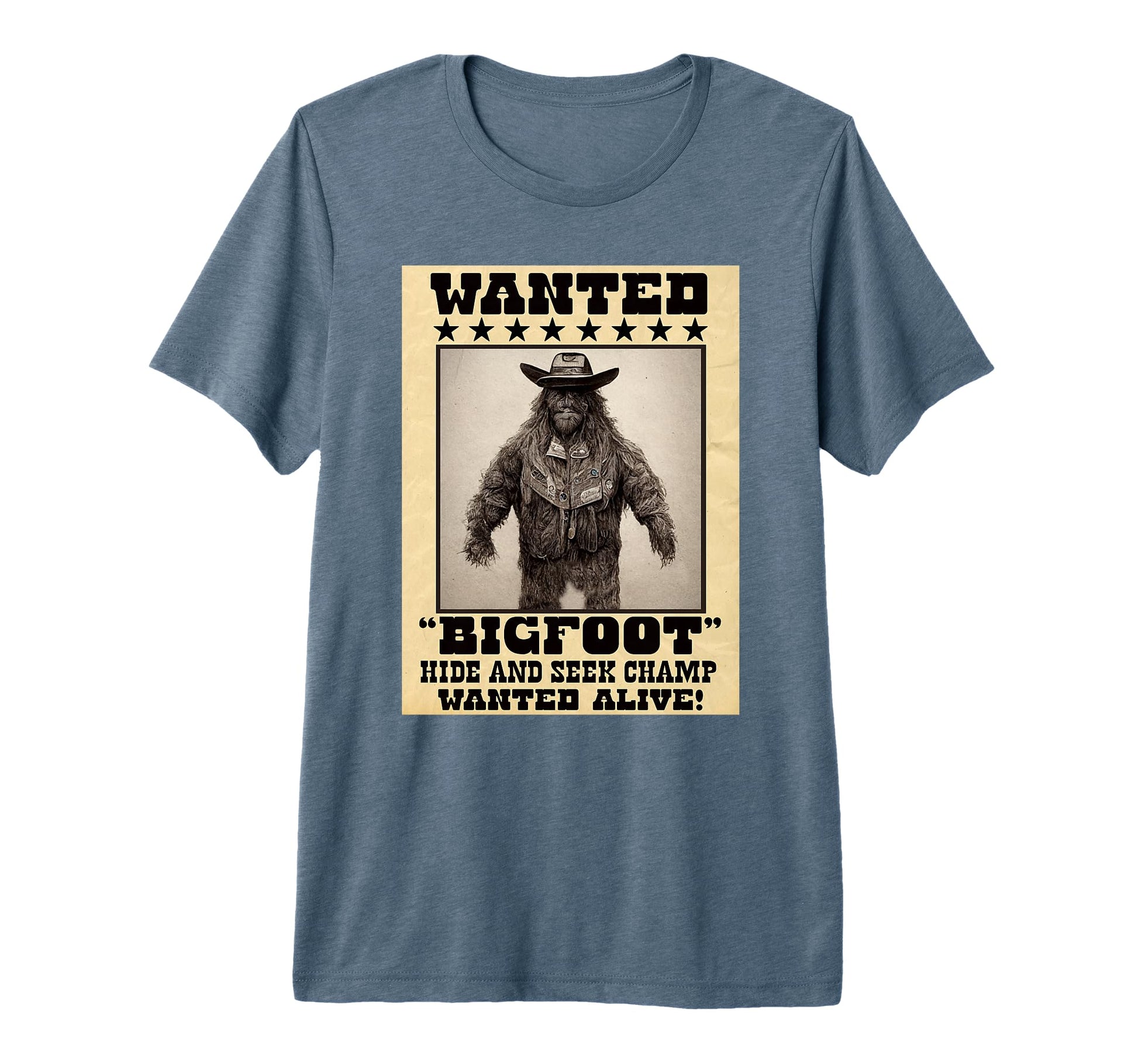 Bigfoot Sasquatch Wanted Funny T-Shirt - Aesthetic Graphic Men Women - T-Shirt, Sweatshirt, Hoodie