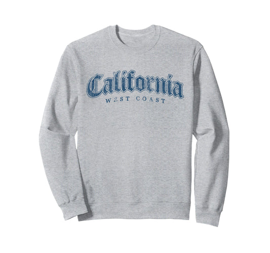 Blue California West Coast Sweatshirt - Streetwear Style for Adults - T-Shirt, Sweatshirt, Hoodie