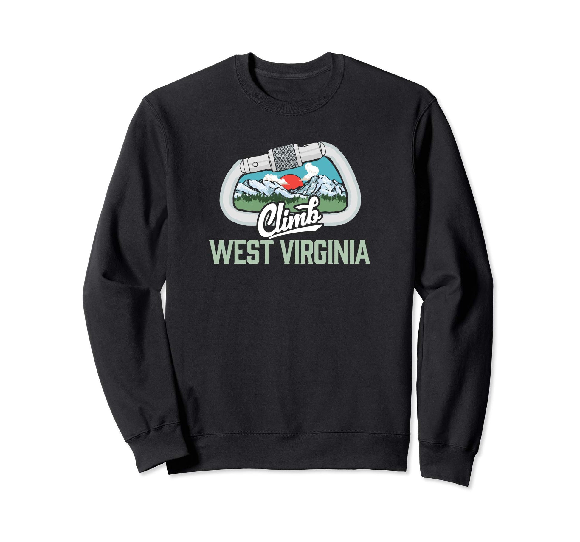 Climb West Virginia Rock Climbing Sweatshirt - Minimalist Print for Adults - T-Shirt, Sweatshirt, Hoodie