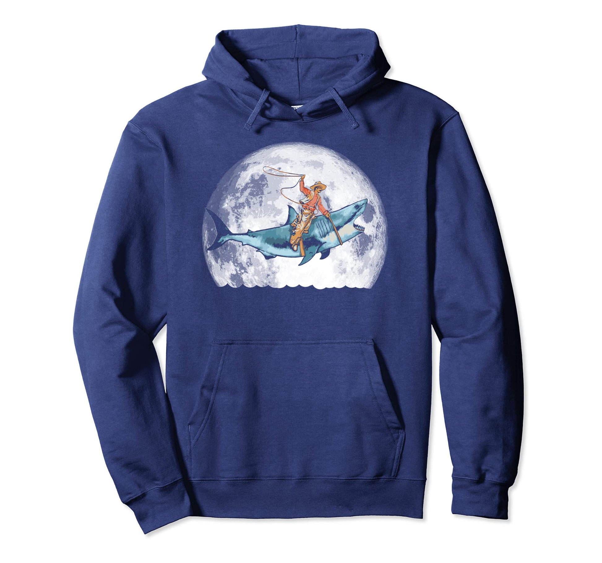 Shark Lover Rodeo Cowboy Riding Great Hoodie - Fun Novelty Design Unisex - T-Shirt, Sweatshirt, Hoodie