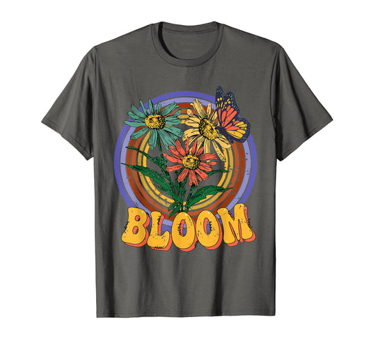 Bloom Flowers Rainbow Sunshine T-Shirt - Unique Graphic Men Women - T-Shirt, Sweatshirt, Hoodie