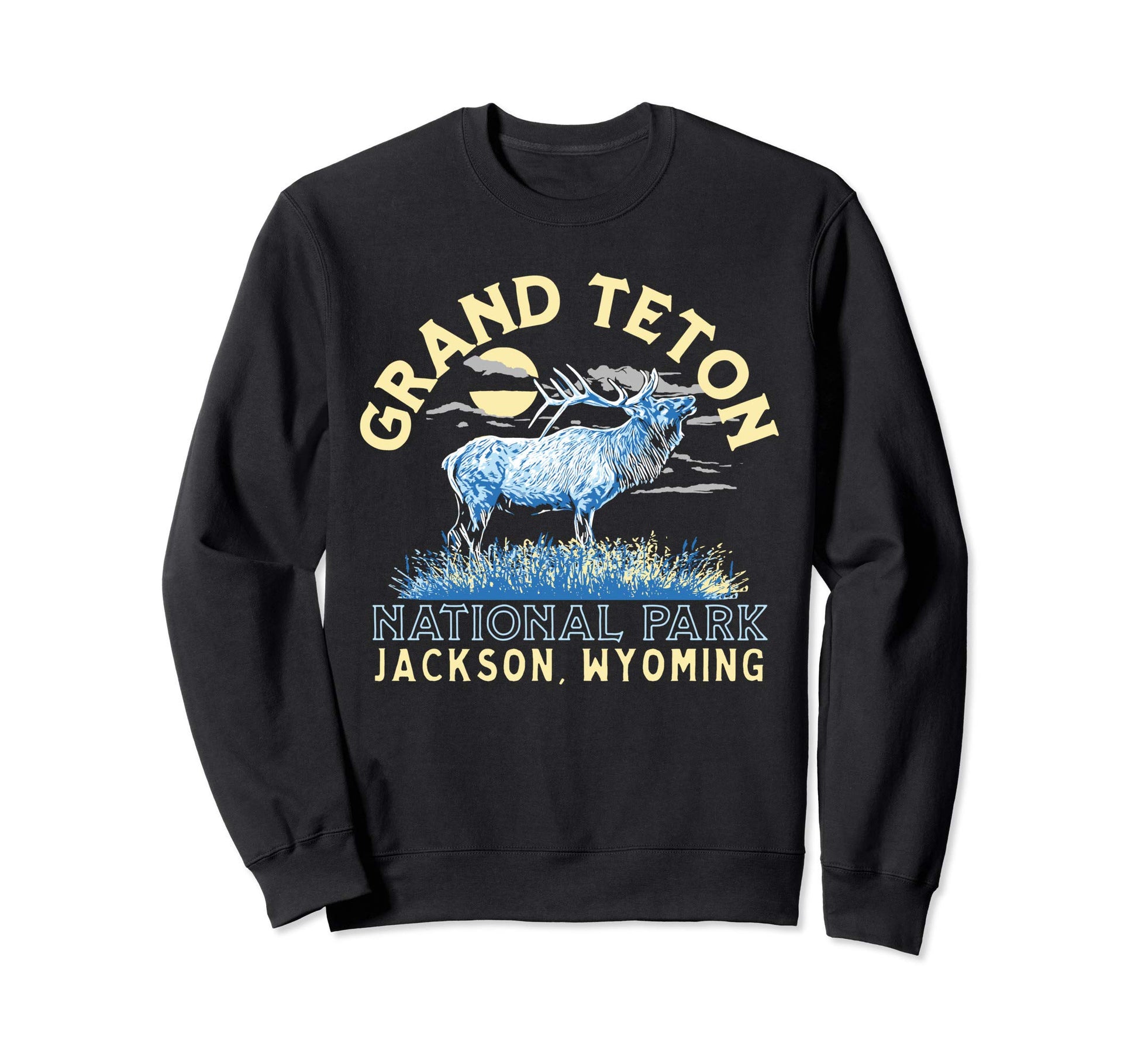 Elk Bugling Grand Teton National Sweatshirt - Streetwear Style for Adults - T-Shirt, Sweatshirt, Hoodie