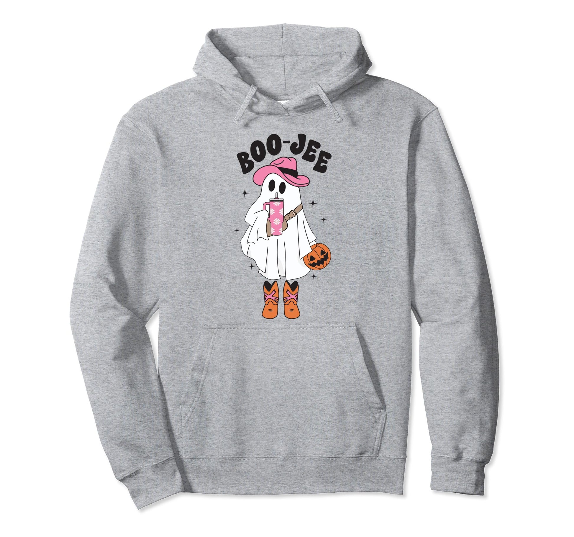 Boo Jee Spooky Season Ghost Western Hoodie - Streetwear Style Unisex - T-Shirt, Sweatshirt, Hoodie