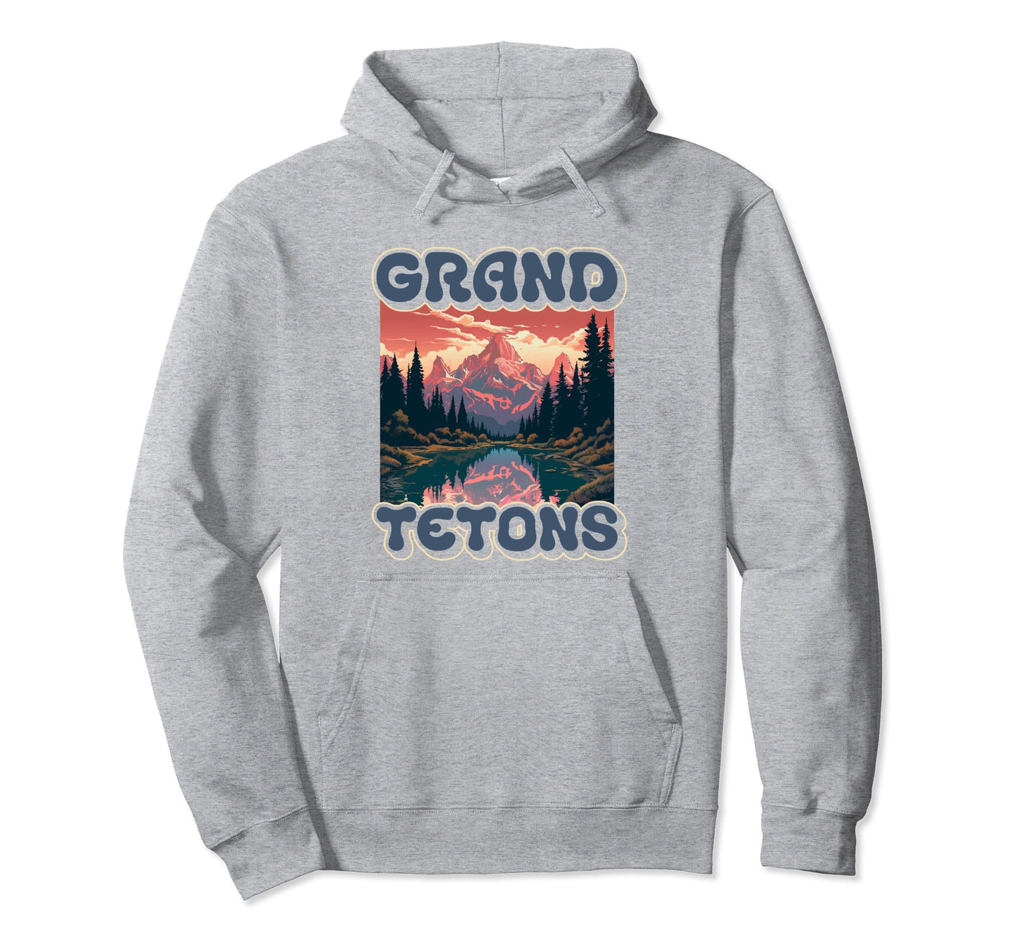 Grand Teton National Park Eighties Vibe Hoodie - Unique Graphic Men Women - T-Shirt, Sweatshirt, Hoodie