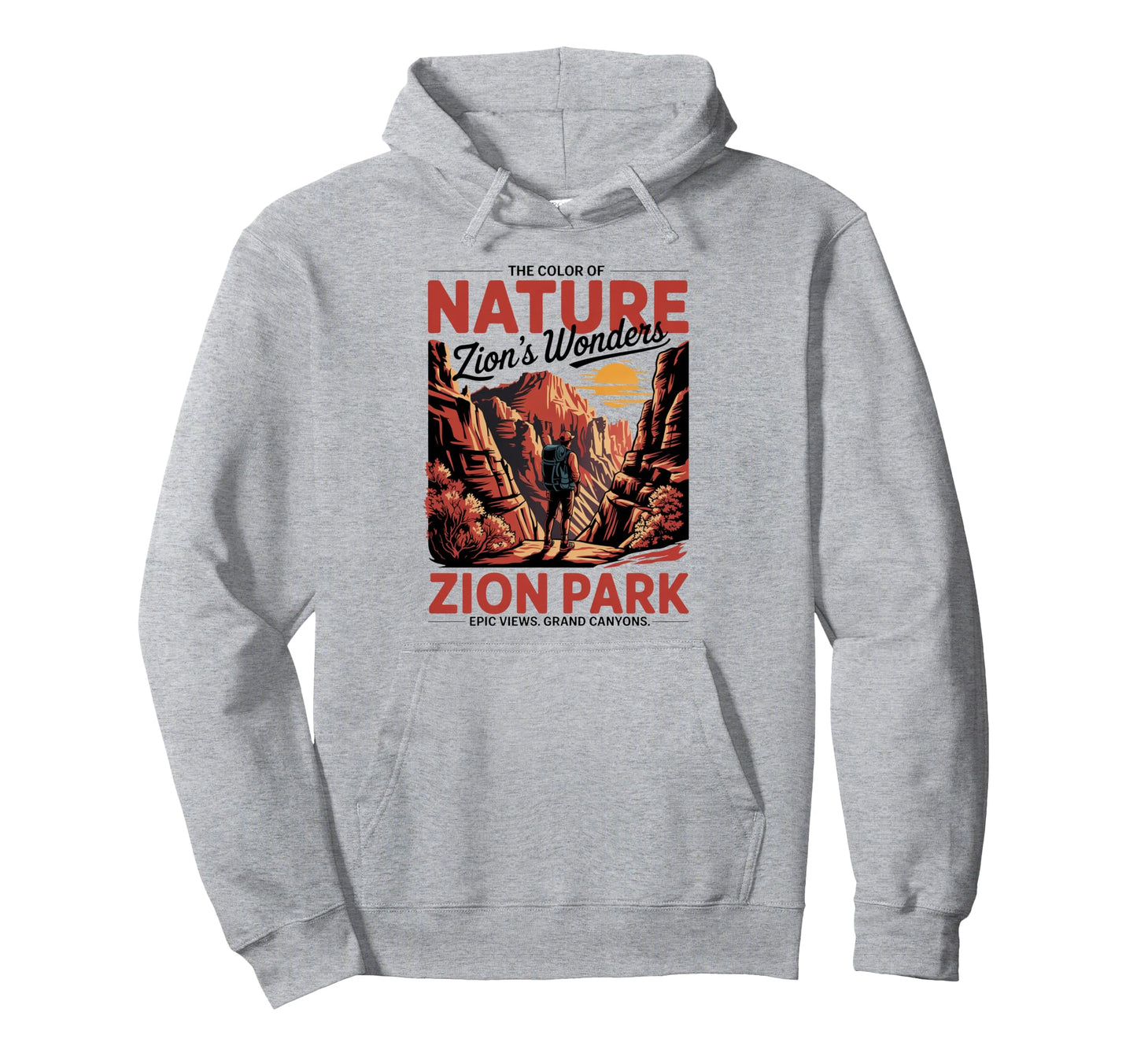 Explore Zion Heights Zion National Park Hoodie - Unique Graphic Unisex - T-Shirt, Sweatshirt, Hoodie