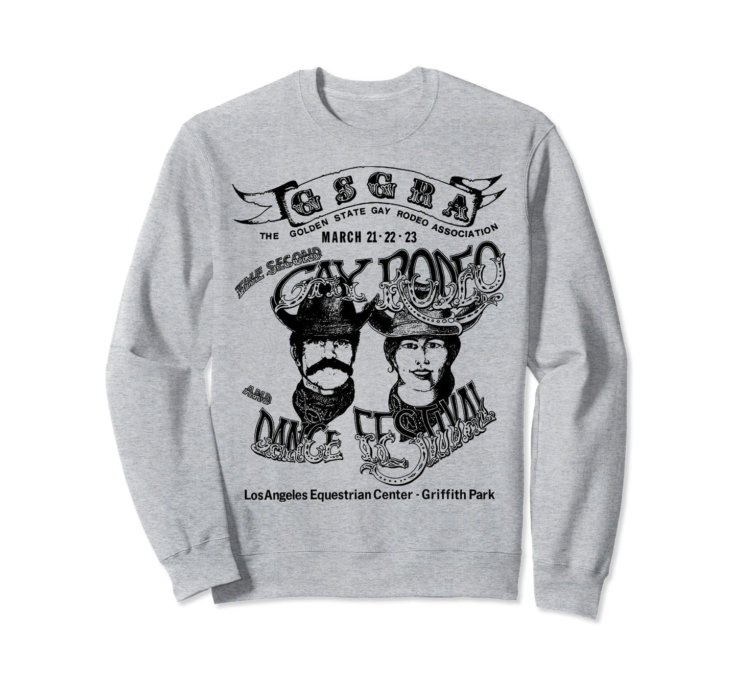 Gay Rodeo Cowboy Los Angeles Pride Sweatshirt - Trendy Graphic for Adults - T-Shirt, Sweatshirt, Hoodie