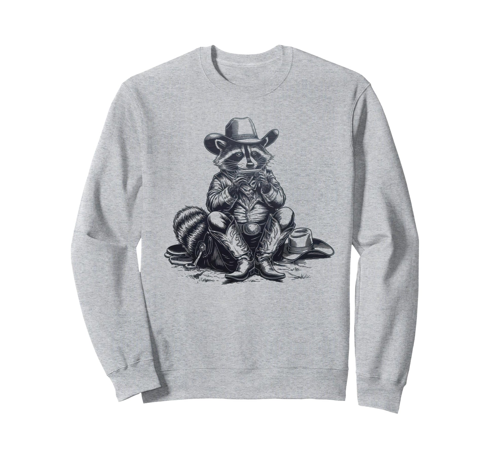 Raccoon 90S Country Music Western Sweatshirt - Casual Everyday Wear Unisex - T-Shirt, Sweatshirt, Hoodie