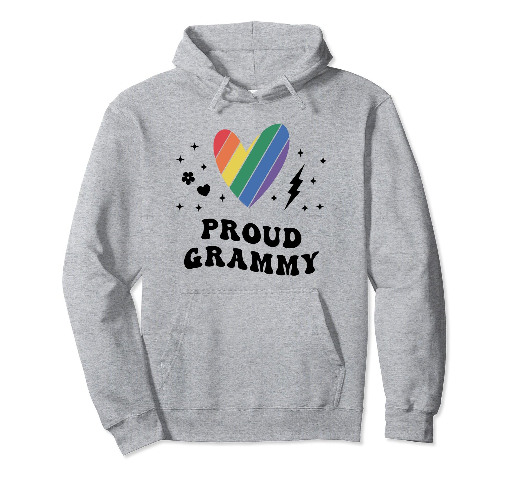 Proud Grammy Gay Pride Lgbt Lgbtq Groovy Hoodie - Graphic Print Unisex - T-Shirt, Sweatshirt, Hoodie