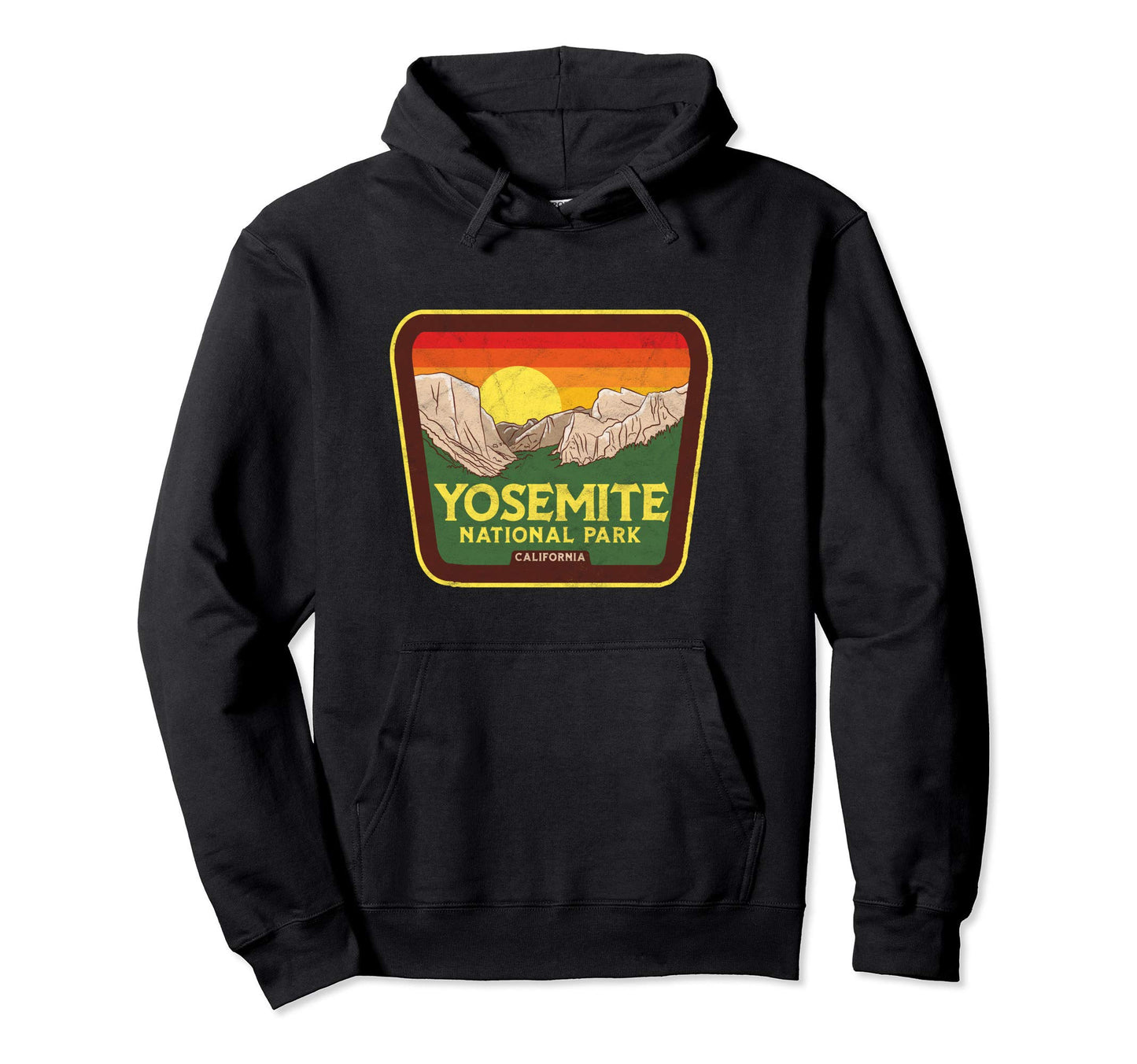 Yosemite National Park Road Sign Hoodie - Novelty Apparel for Adults - T-Shirt, Sweatshirt, Hoodie