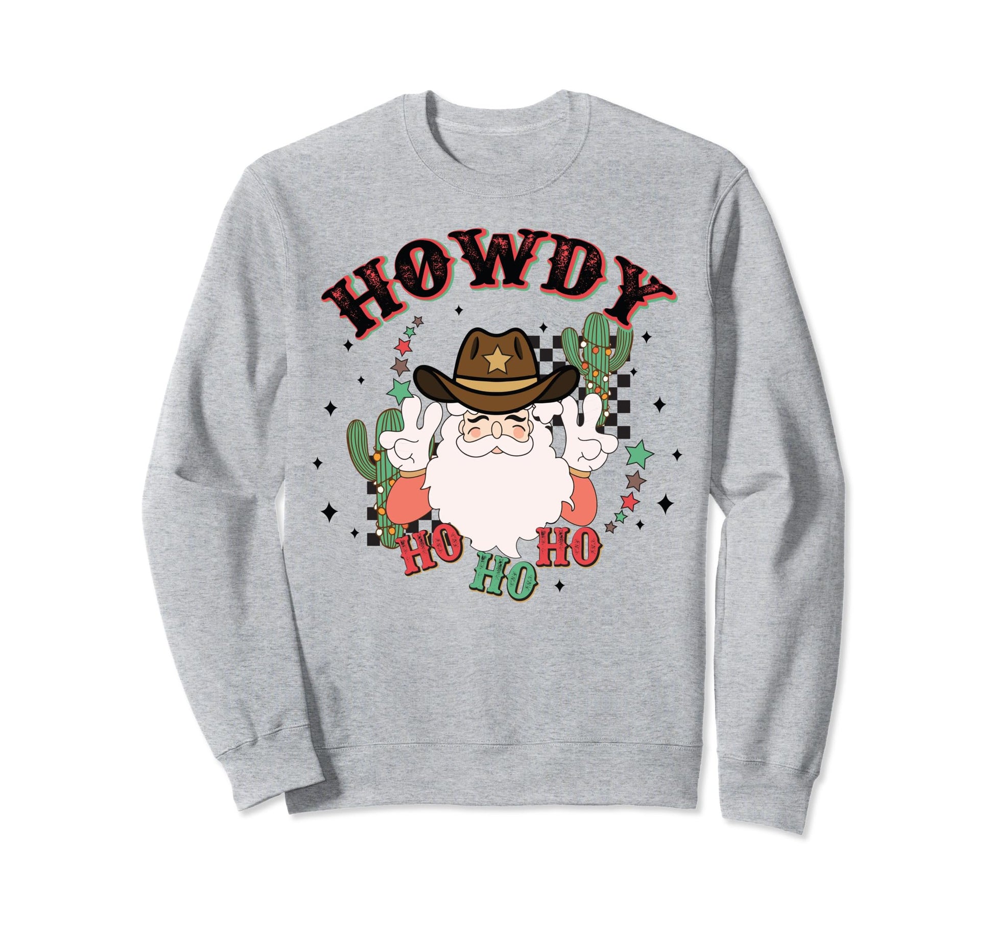 Howdy Ho Ho Ho Santa Cowboy Sweatshirt - Streetwear Style for Adults - T-Shirt, Sweatshirt, Hoodie