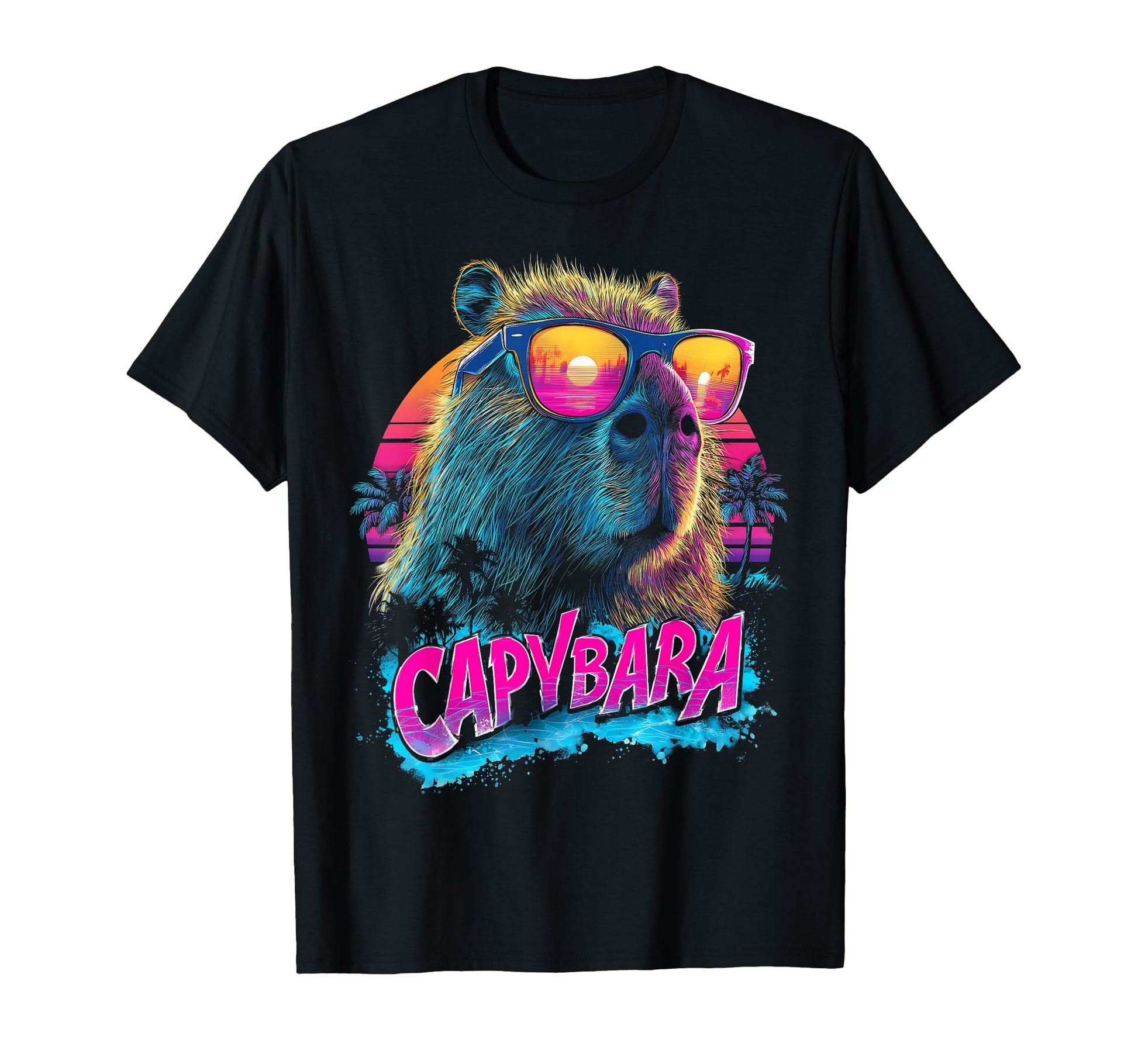 Capybara Capibara Sunglasses T-Shirt - Casual Everyday Wear Unisex - T-Shirt, Sweatshirt, Hoodie