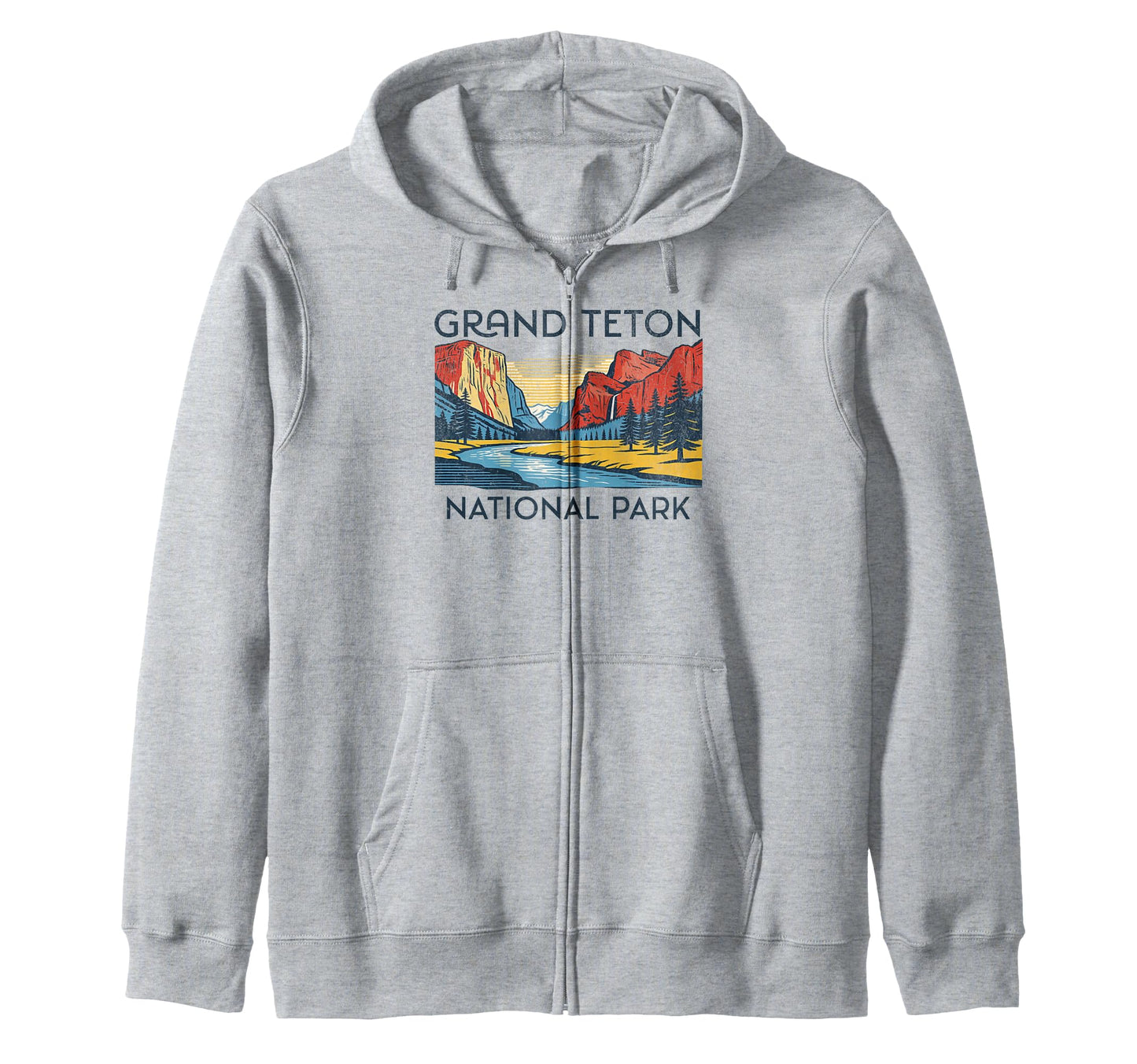 Grand Teton National Park Wyoming Usa Hoodie - Custom Art Print Unisex - T-Shirt, Sweatshirt, Hoodie