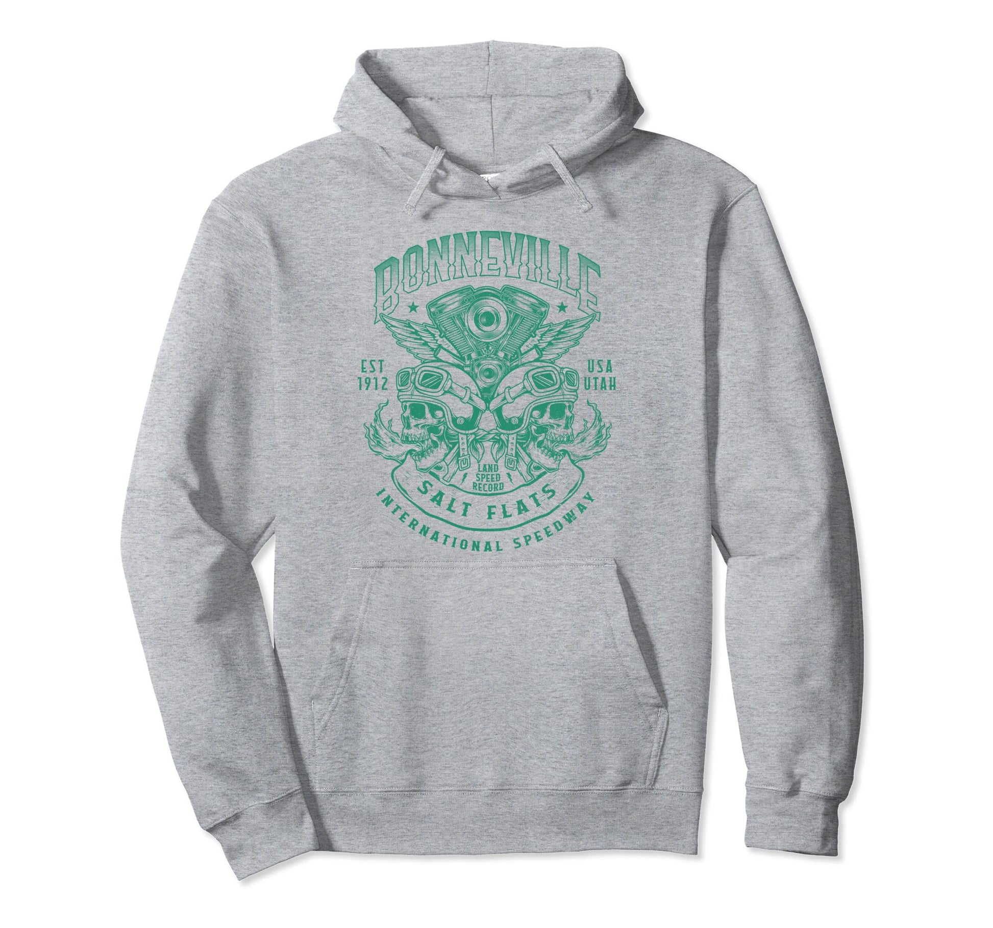 Bonneville Salt Flats Motorcycle Racing Hoodie - Trendy Graphic Unisex - T-Shirt, Sweatshirt, Hoodie