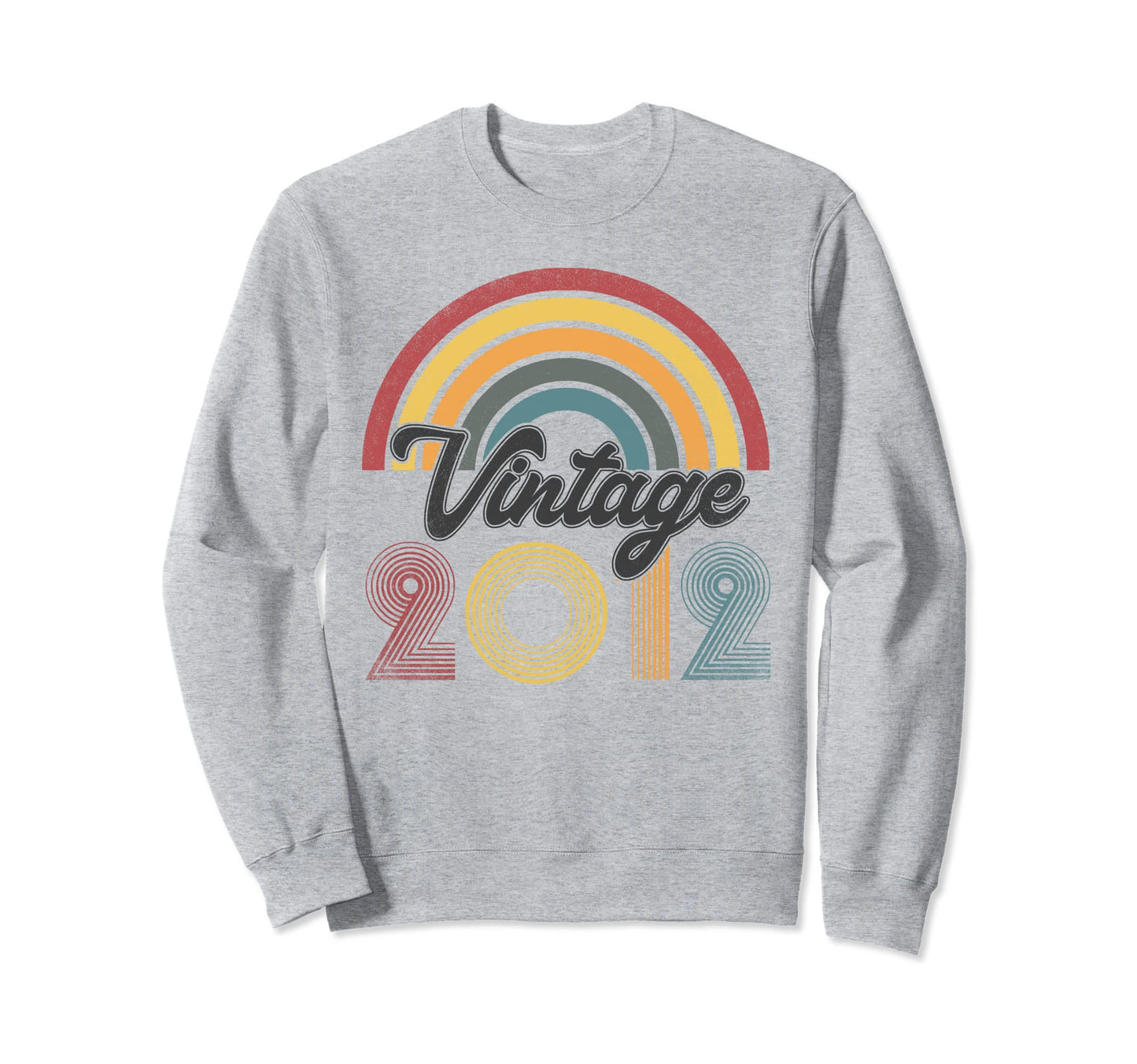 11Th Birthday Gift 2012 Rainbow Sweatshirt - Trendy Graphic for Adults - T-Shirt, Sweatshirt, Hoodie