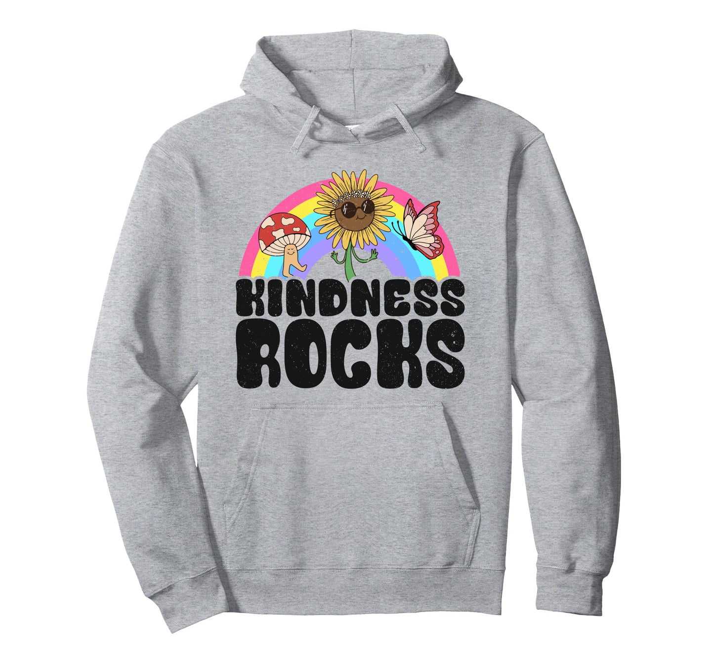 Anti Bullying Rainbow Hippie Music Hoodie - Unique Graphic Men Women - T-Shirt, Sweatshirt, Hoodie