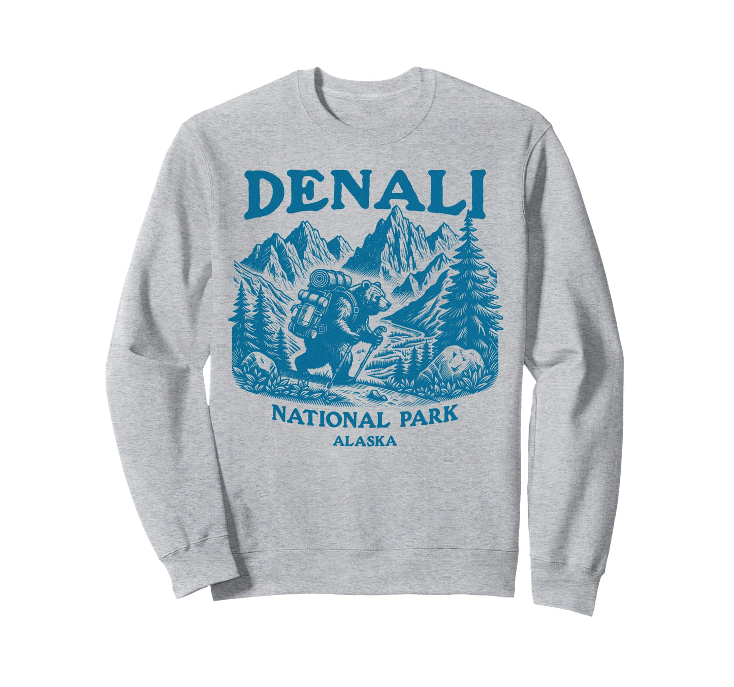 Wildlife And Denali National Park Sweatshirt - Trendy Graphic for Adults - T-Shirt, Sweatshirt, Hoodie