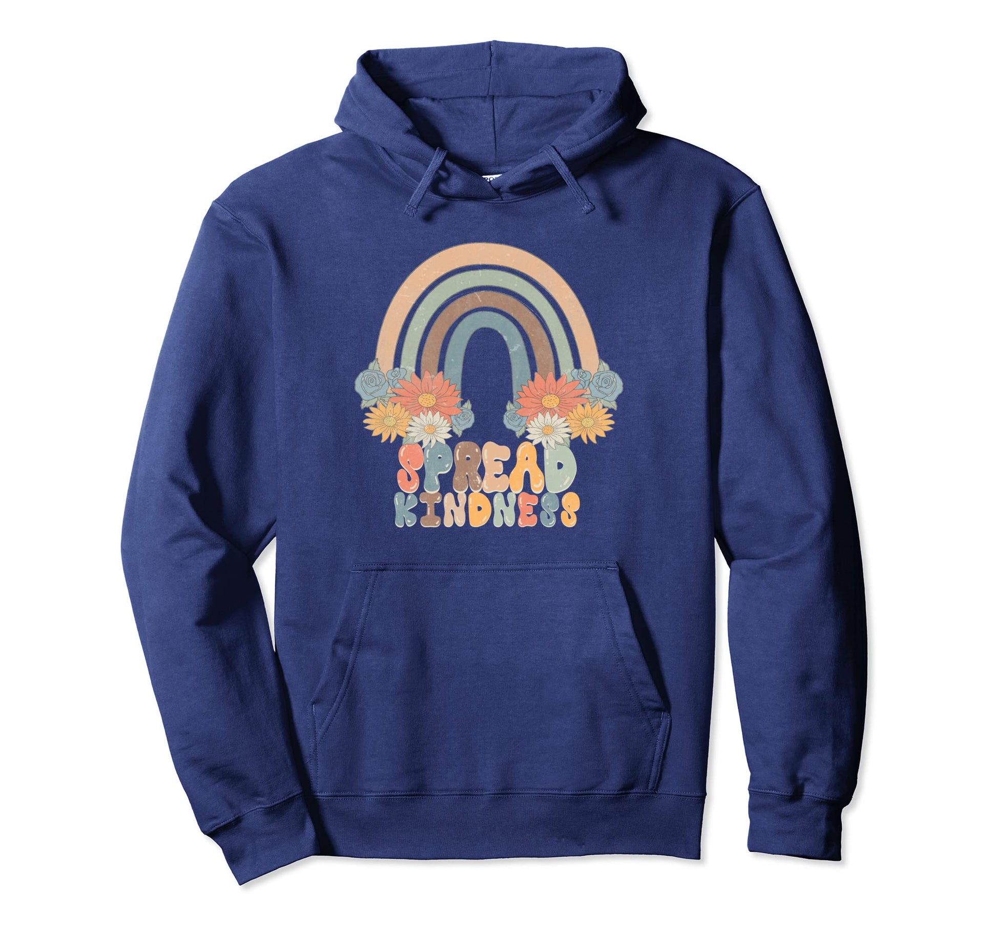 Spread Kindness Groovy Rainbow 80S Hoodie - Novelty Apparel Men Women - T-Shirt, Sweatshirt, Hoodie