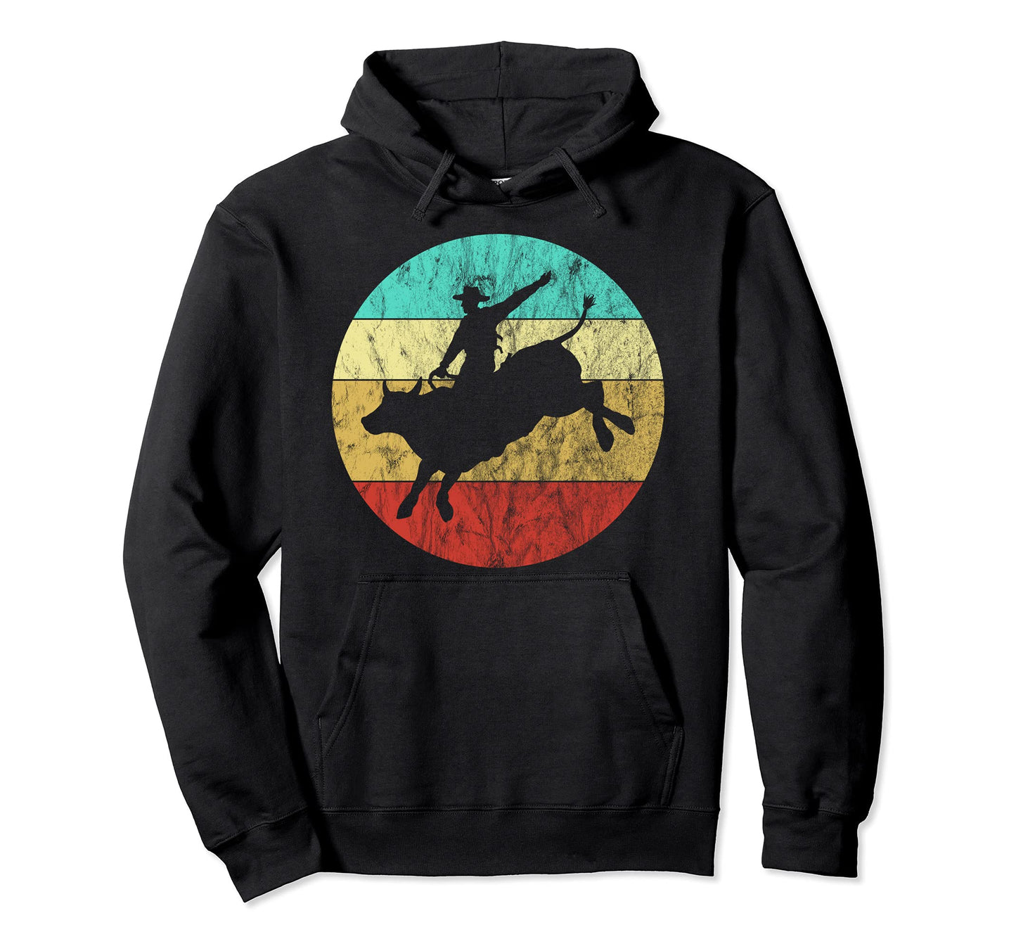 Rodeo Bull Riding Cowboy Western Hoodie - Trendy Graphic for Adults - T-Shirt, Sweatshirt, Hoodie