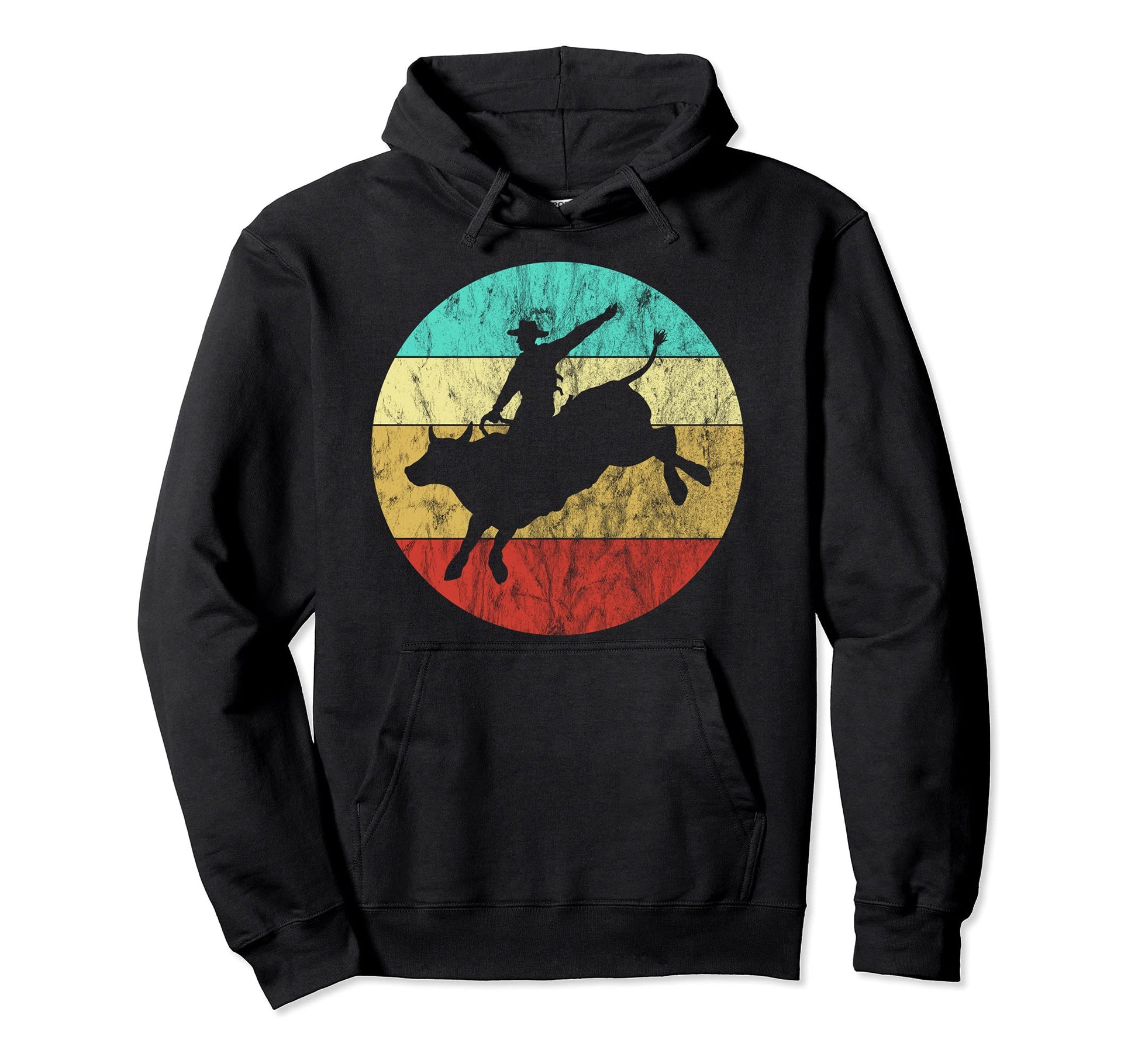 Rodeo Bull Riding Cowboy Western Hoodie - Trendy Graphic for Adults - T-Shirt, Sweatshirt, Hoodie