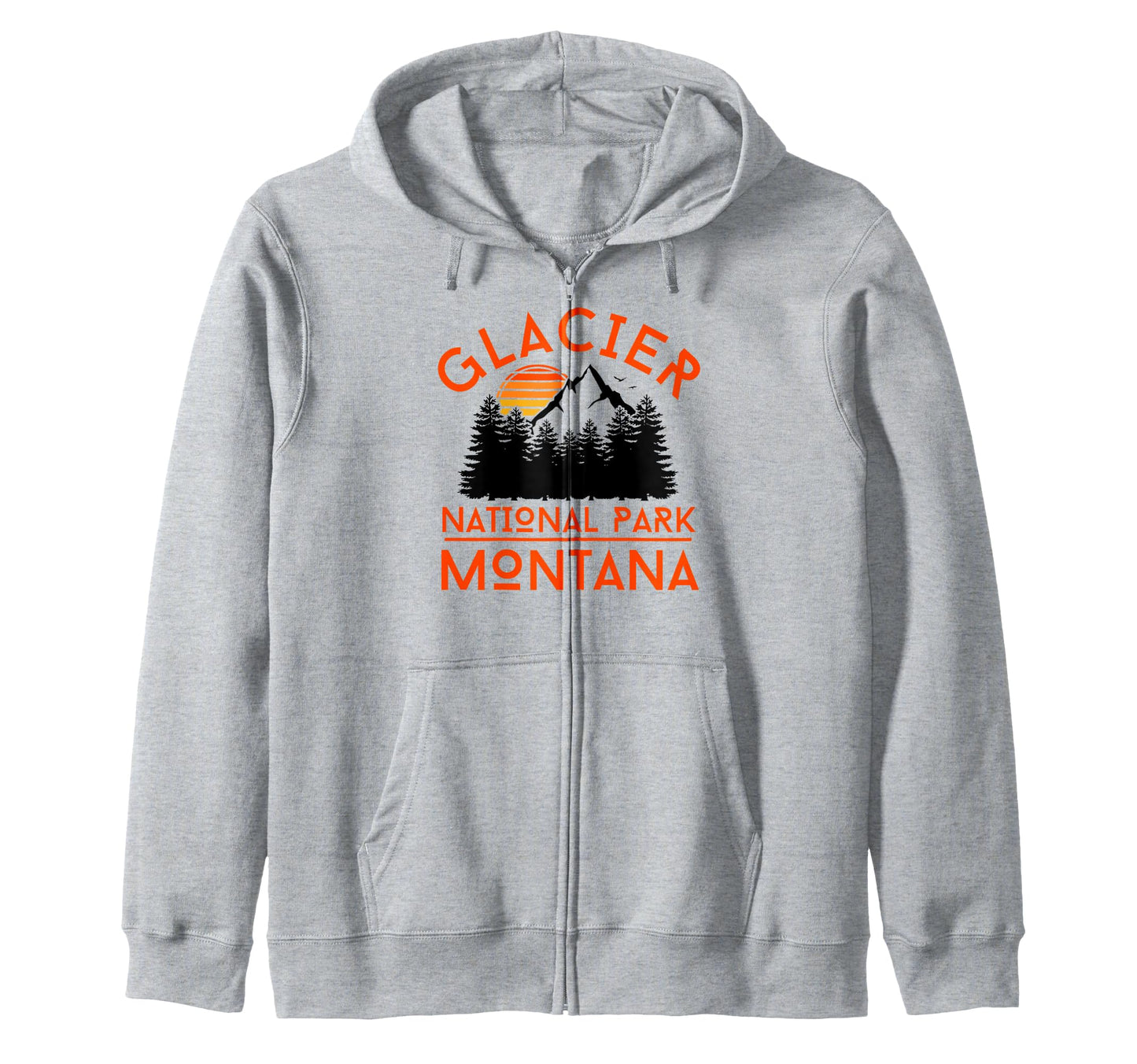Glacier National Park Montana Usa Outdoor Hoodie - Aesthetic Graphic Unisex - T-Shirt, Sweatshirt, Hoodie
