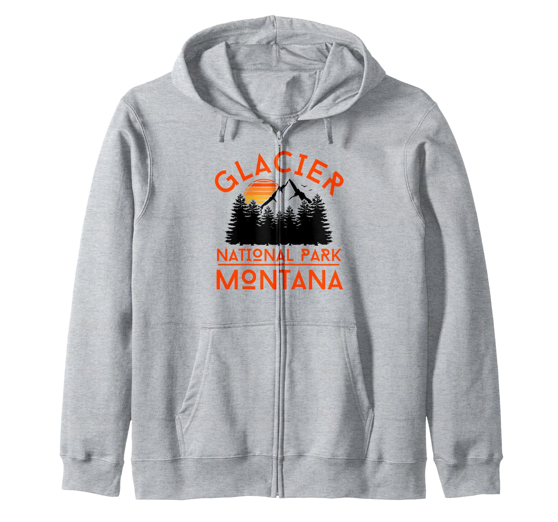 Glacier National Park Montana Usa Outdoor Hoodie - Aesthetic Graphic Unisex - T-Shirt, Sweatshirt, Hoodie