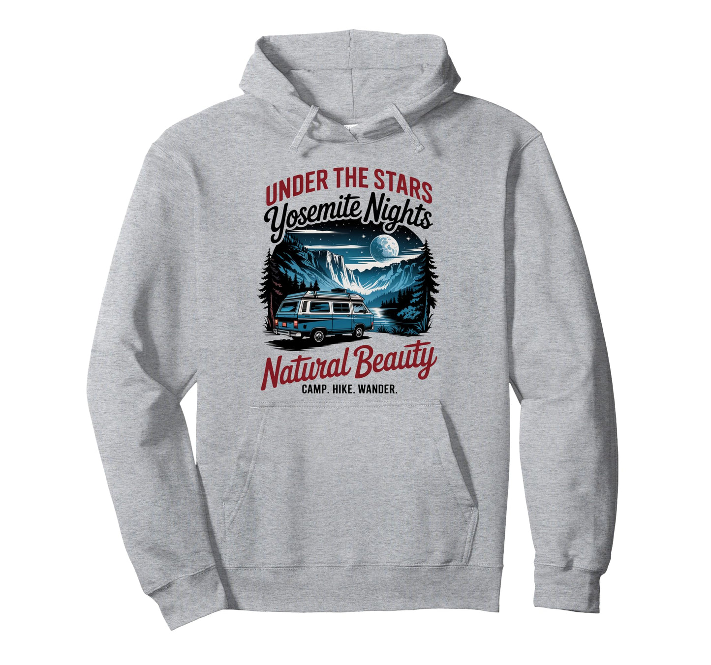 National Park Camping Yosemite Adventure Hoodie - Minimalist Print Unisex - T-Shirt, Sweatshirt, Hoodie