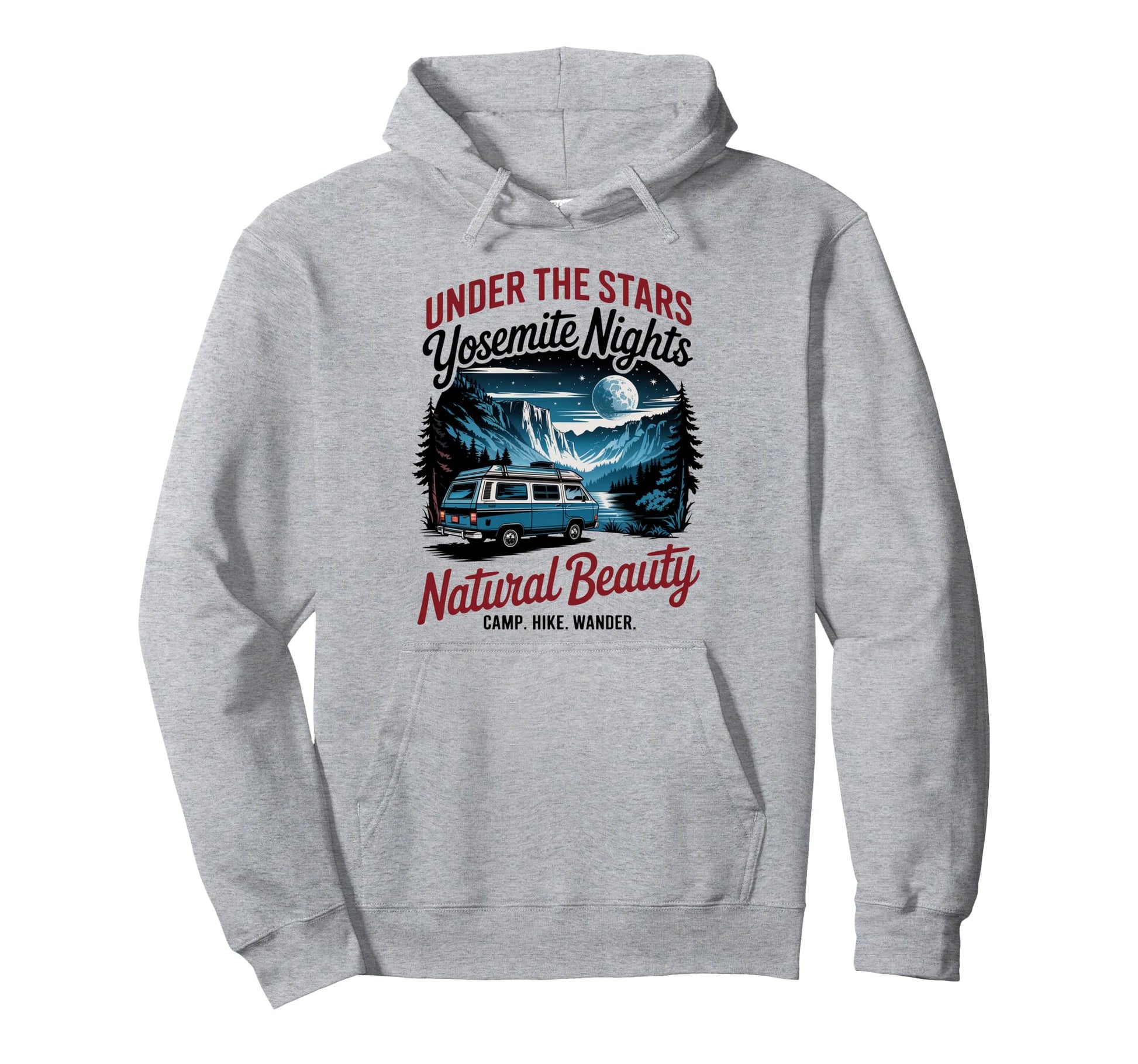 National Park Camping Yosemite Adventure Hoodie - Minimalist Print Unisex - T-Shirt, Sweatshirt, Hoodie