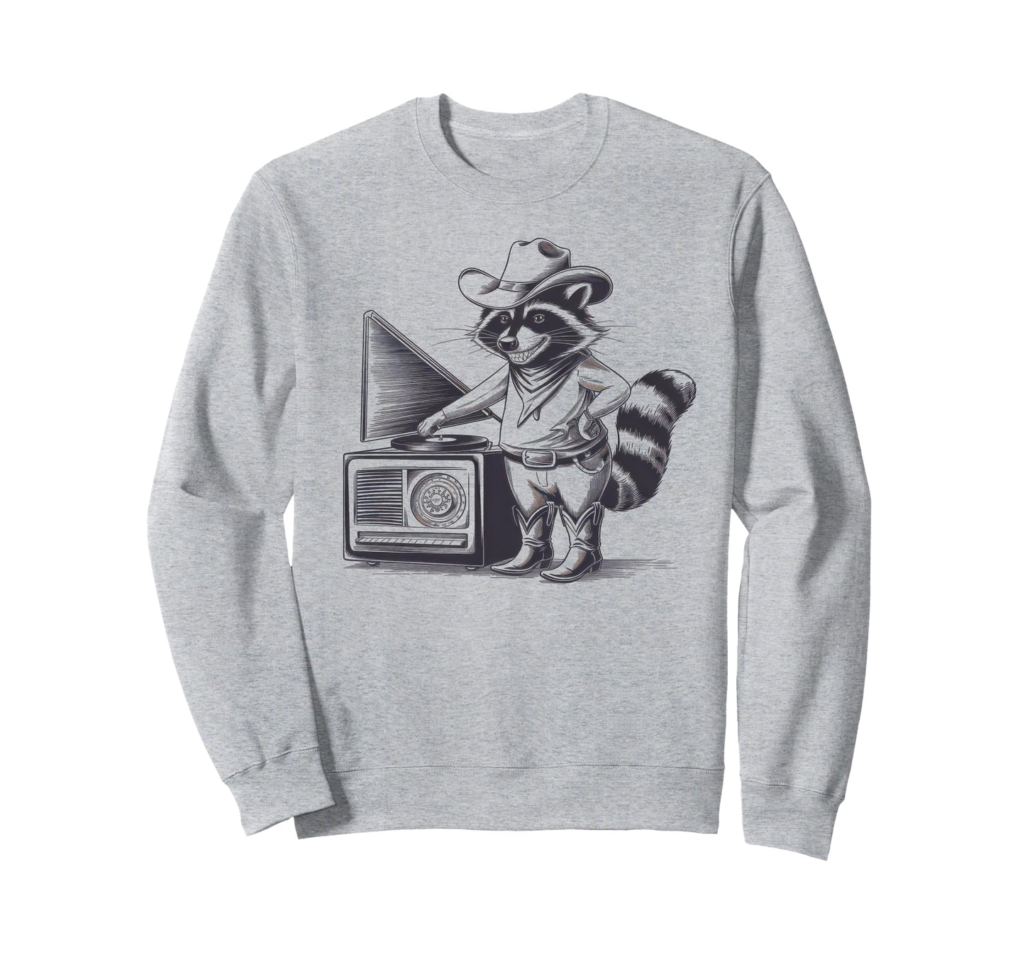 Raccoon 90S Country Music Western Sweatshirt - Trendy Graphic Men Women - T-Shirt, Sweatshirt, Hoodie