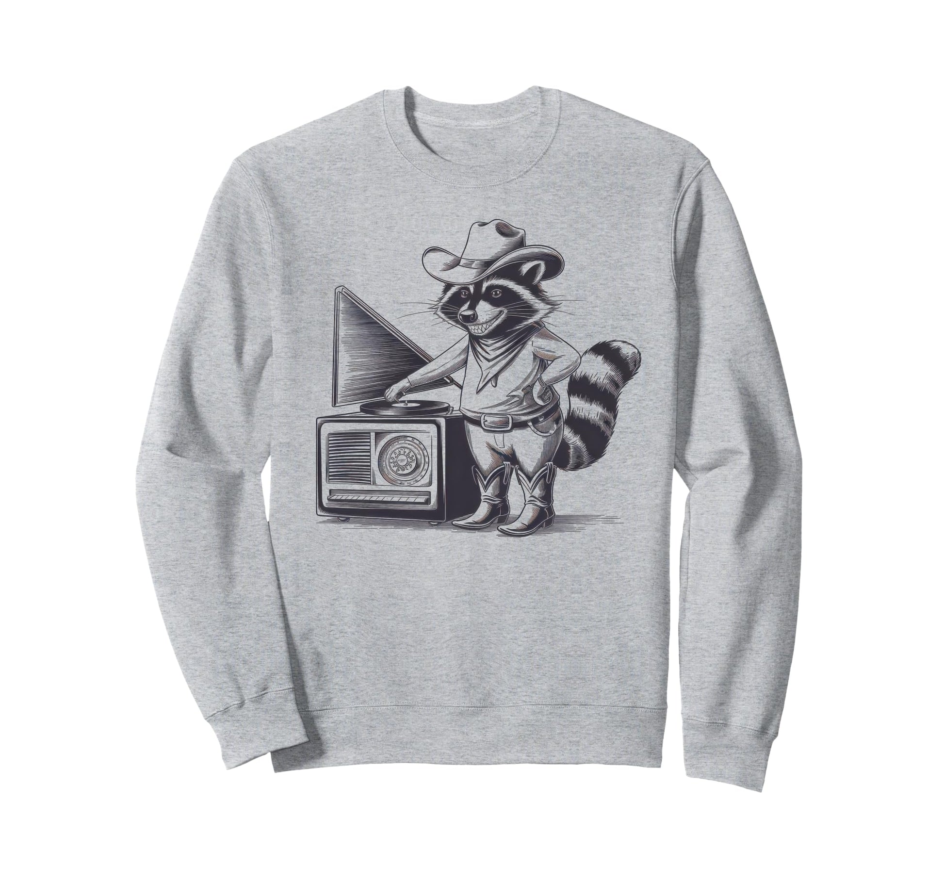Raccoon 90S Country Music Western Sweatshirt - Trendy Graphic Men Women - T-Shirt, Sweatshirt, Hoodie