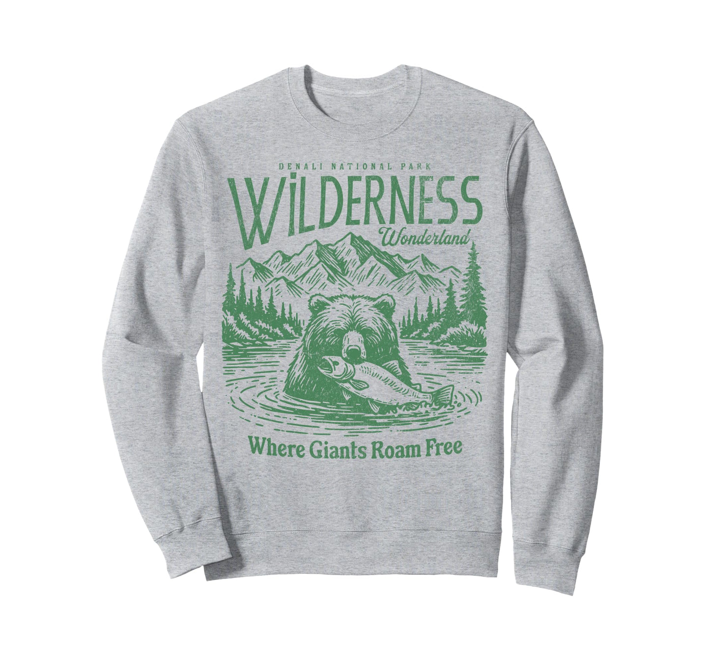 Denali National Park Camping Hiker Sweatshirt - Unique Graphic Men Women - T-Shirt, Sweatshirt, Hoodie